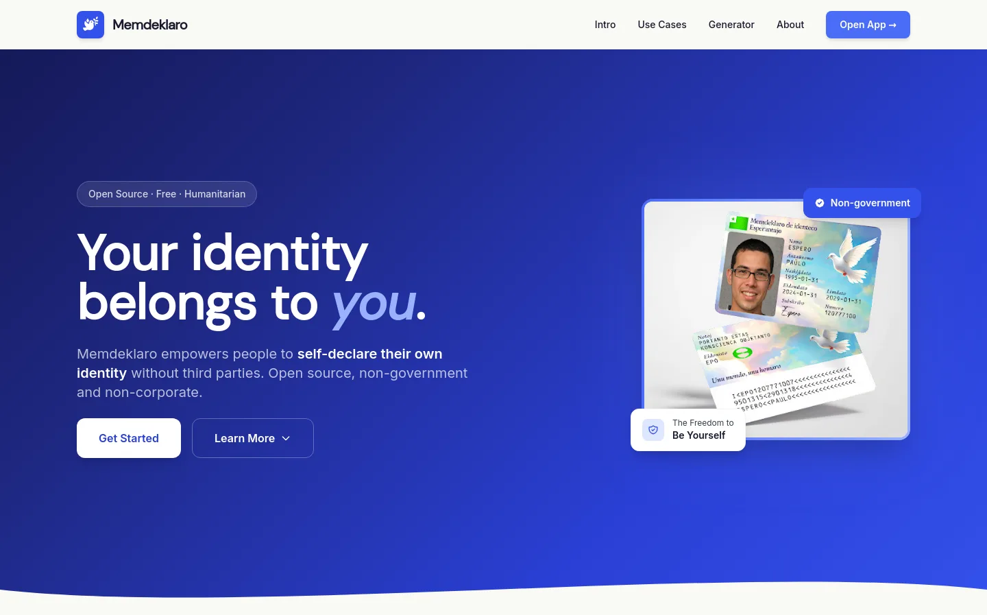 memdeklaro.org — Hero