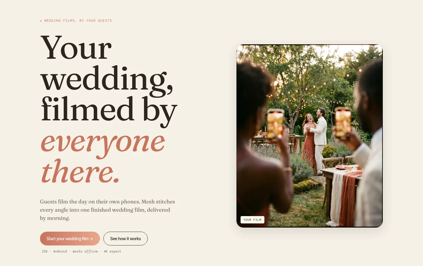 meshtogether.app — a real Hero section