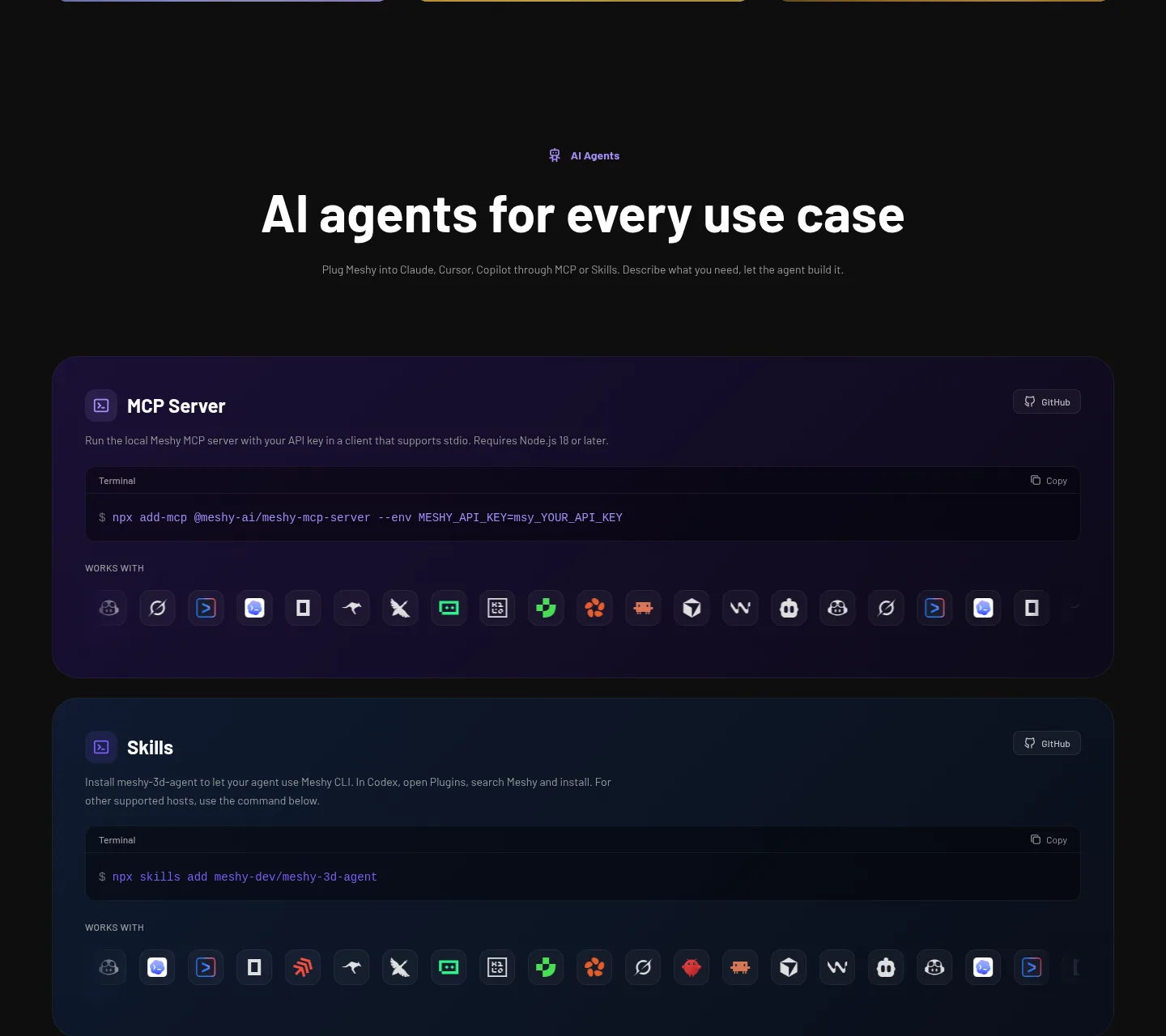 meshy.ai testimonial grid
