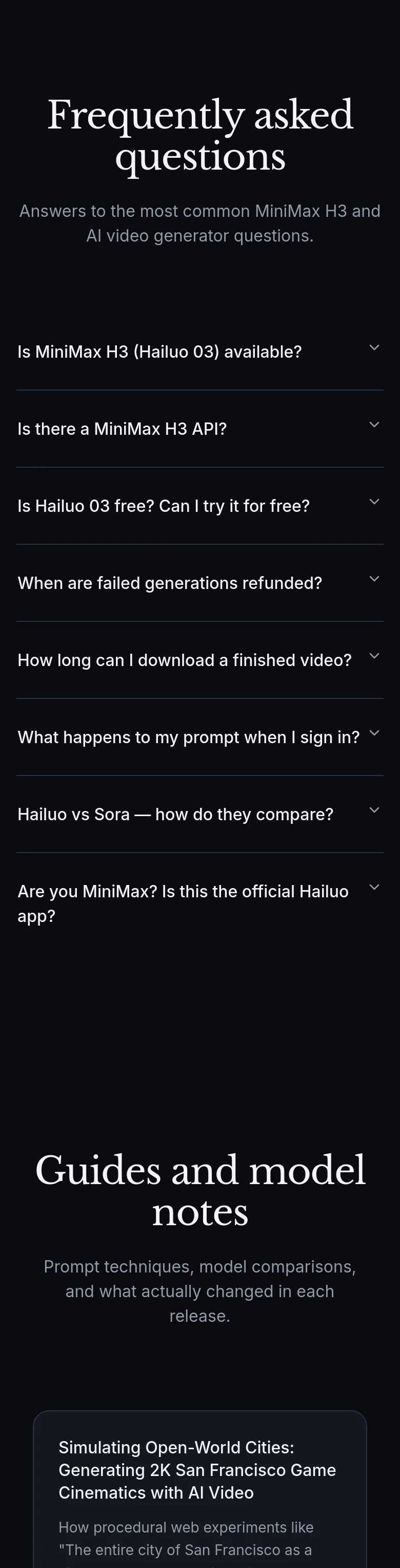 mini-max-h3.com FAQ section