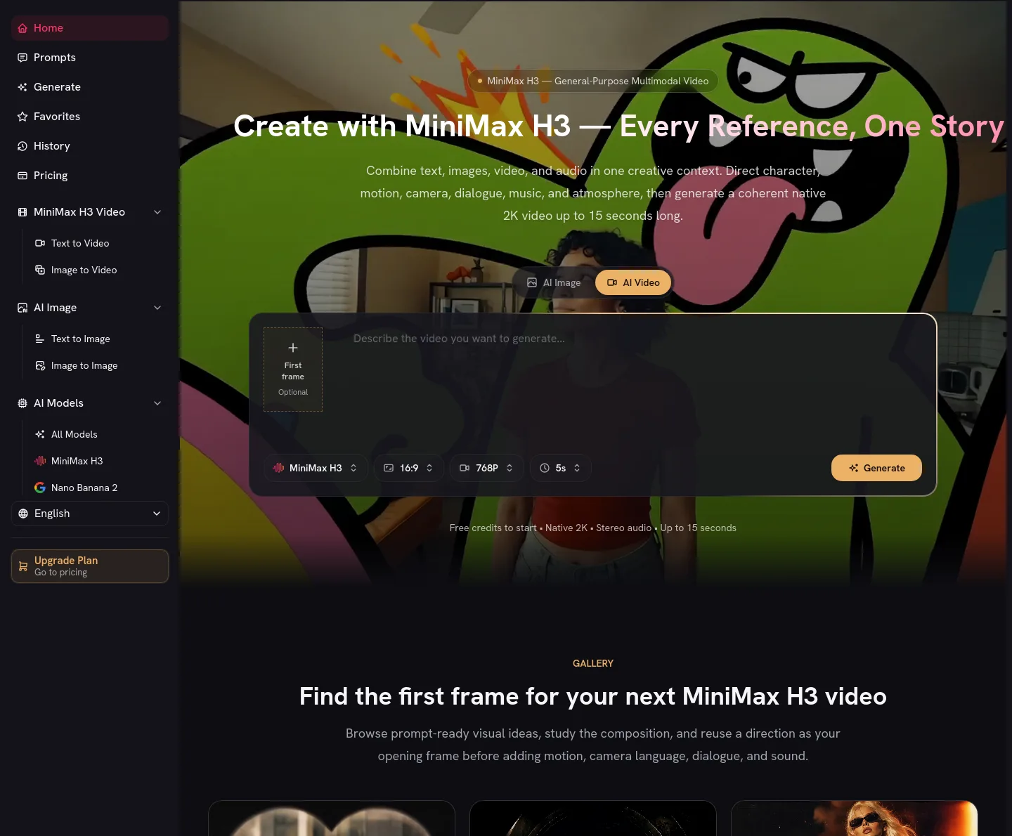 minimax-h3.io — a real Hero section