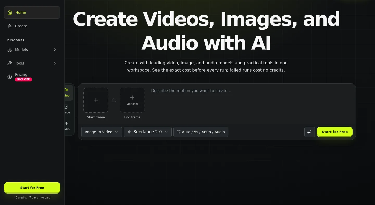 mixvio.ai — a real Hero section