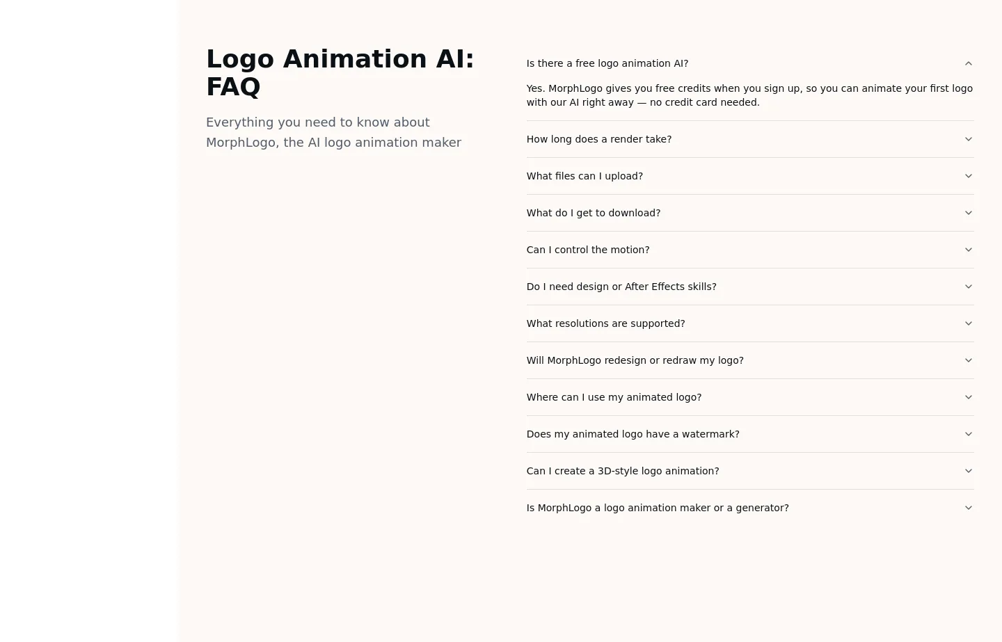 morphlogo.com FAQ section