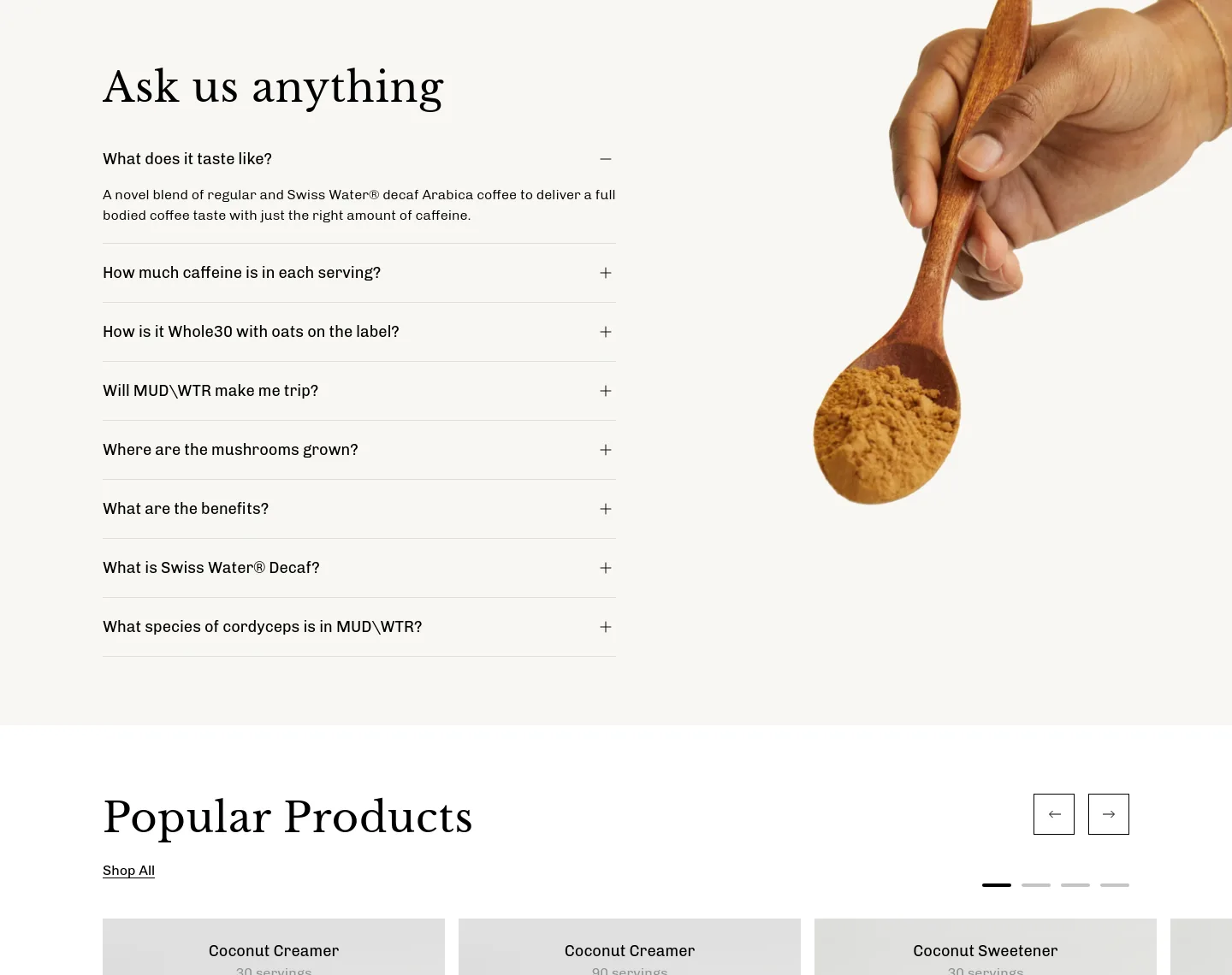 mudwtr.com FAQ section