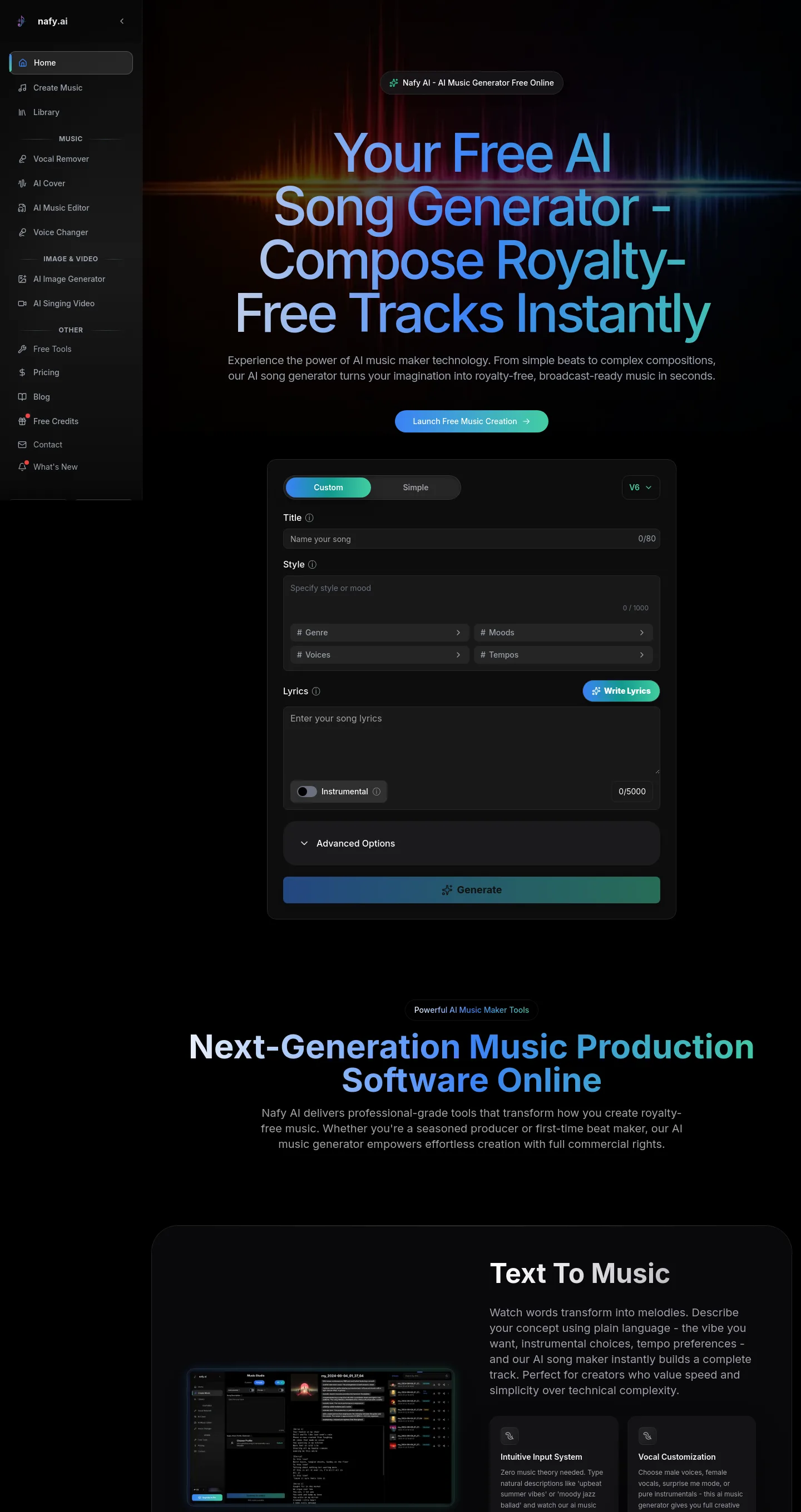 nafy.ai — a measured funnel