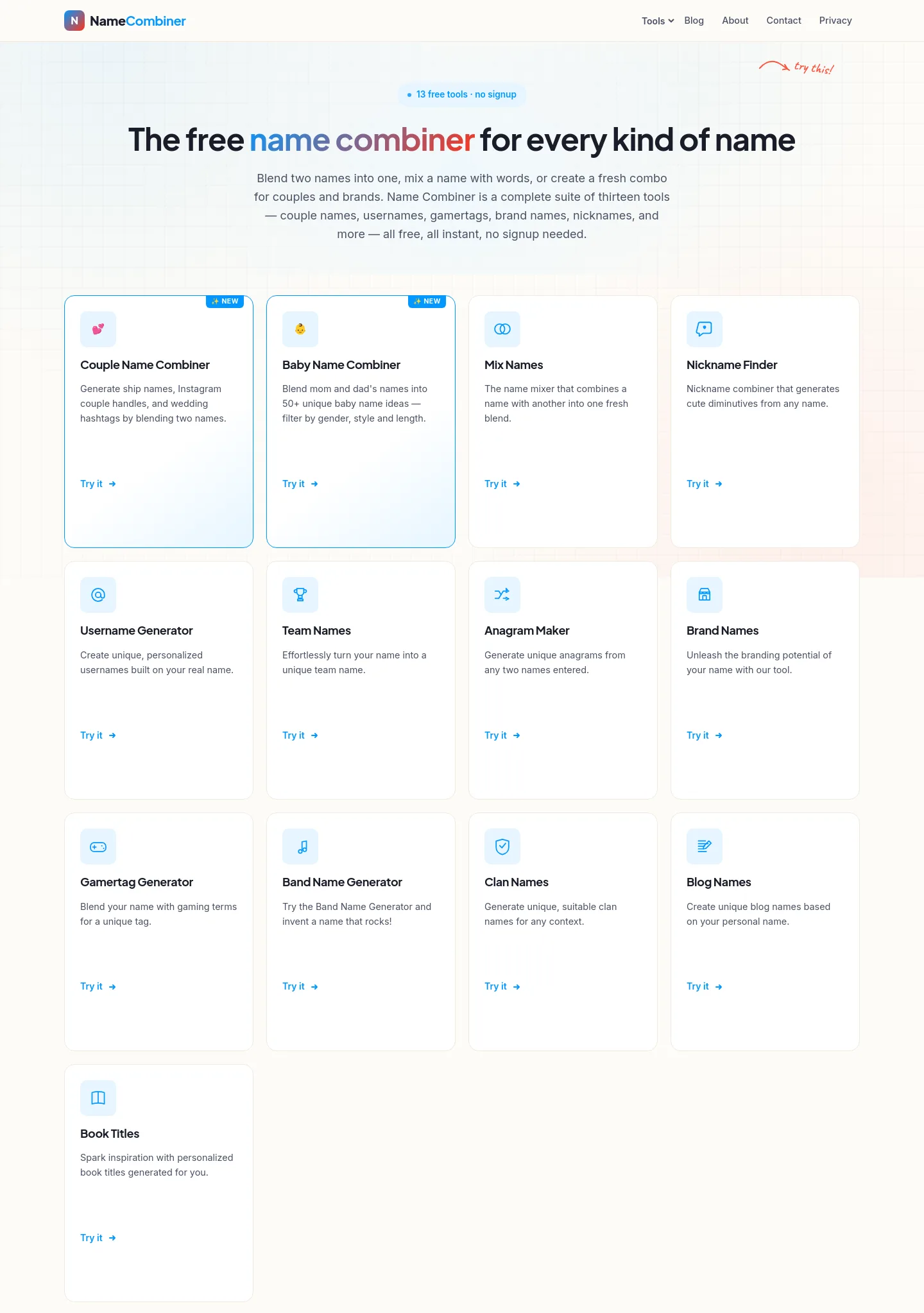 namecombinerss.us — Hero + Features