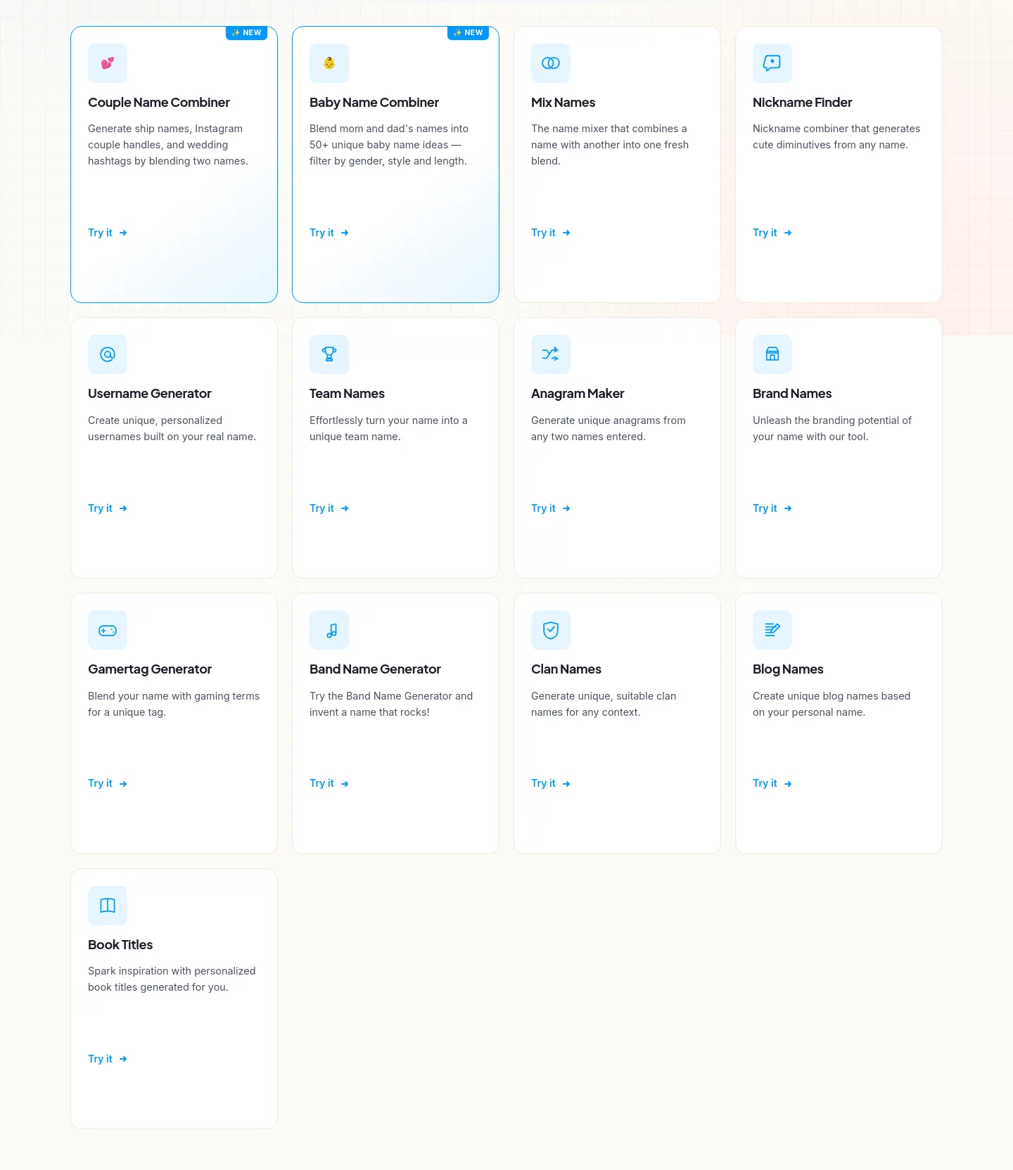 namecombinerss.us — a real Features section