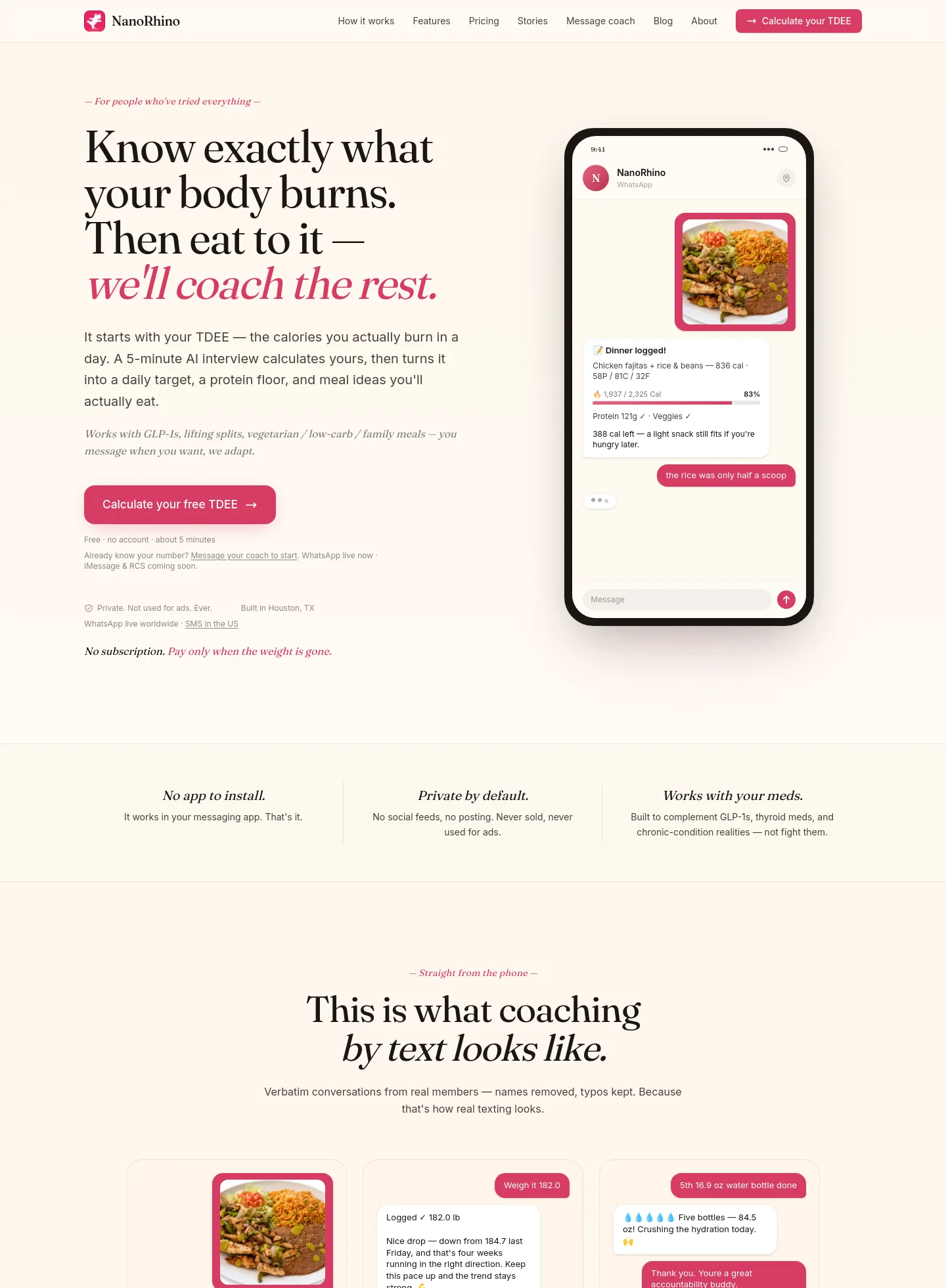 nanorhino.com — a measured funnel