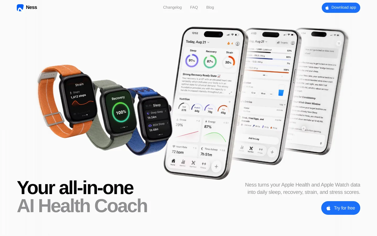 ness-health.com — a real Hero section