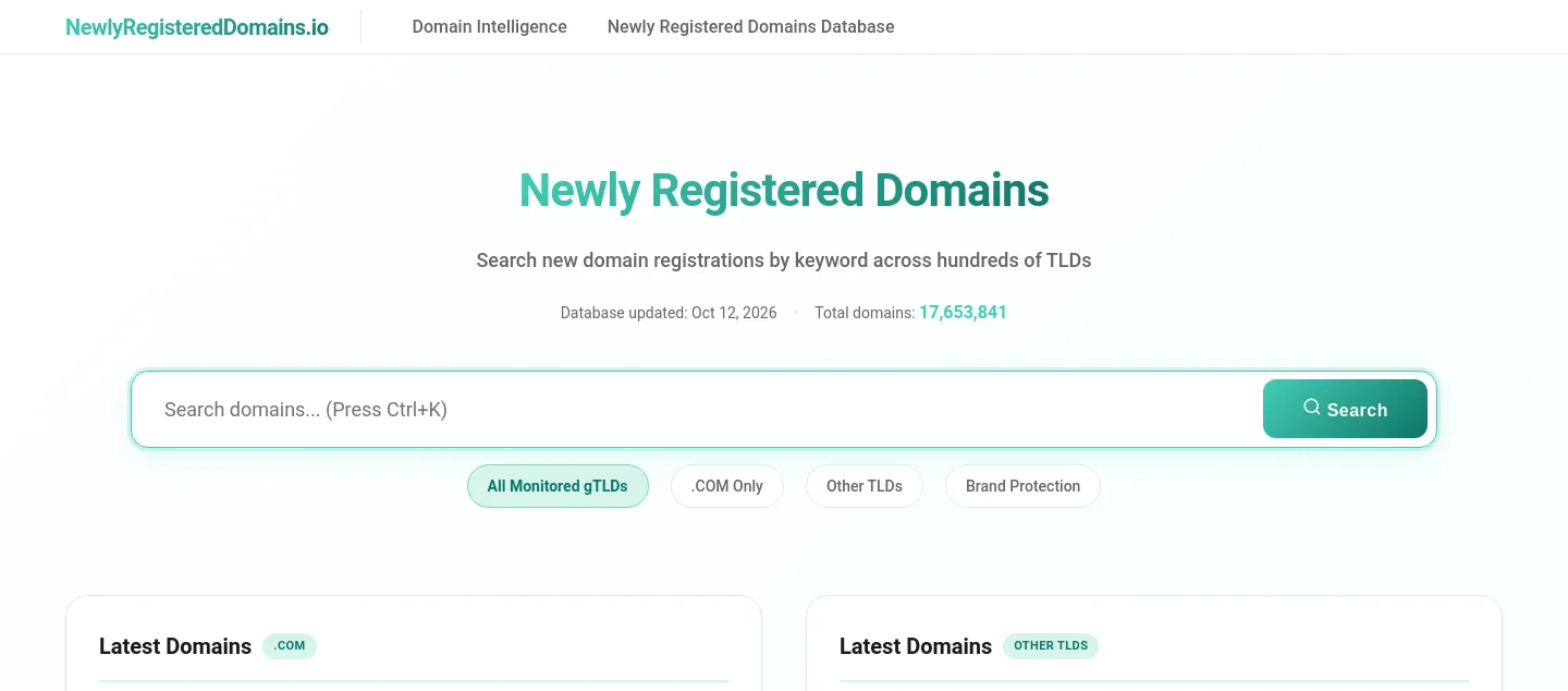 newlyregistereddomains.io
