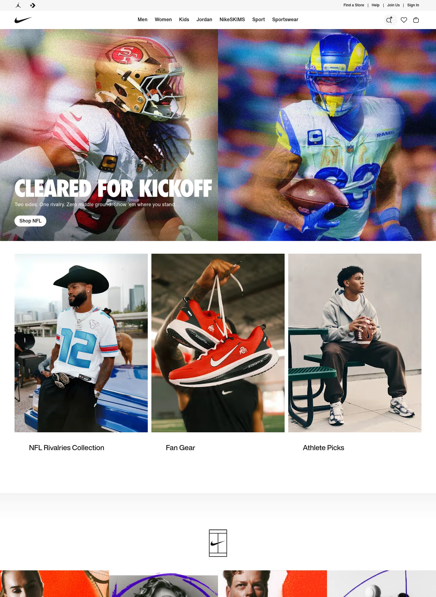 nike.com — a measured funnel
