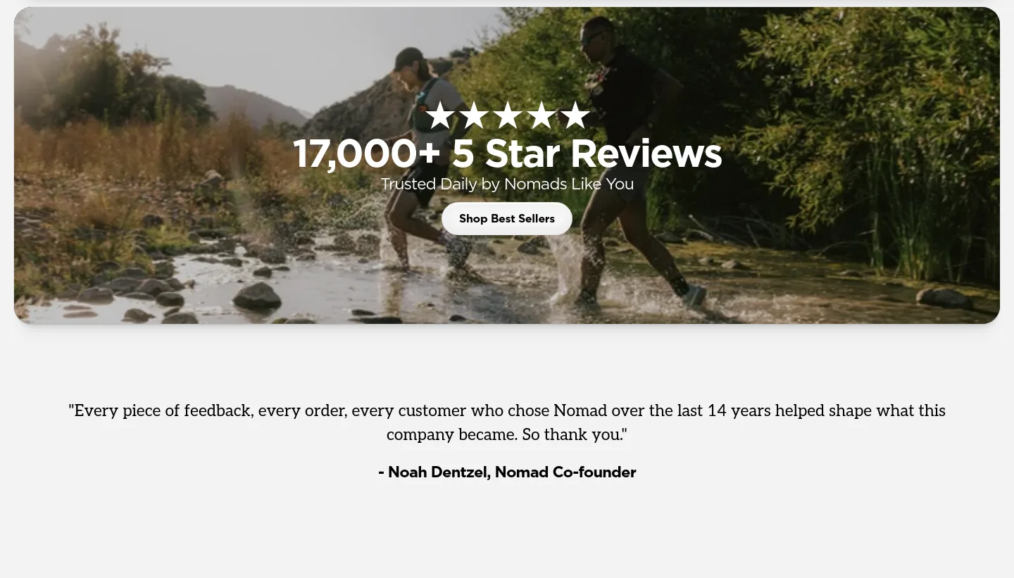 nomadgoods.com Reviews section