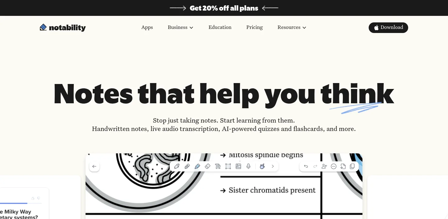 notability.com — a measured funnel