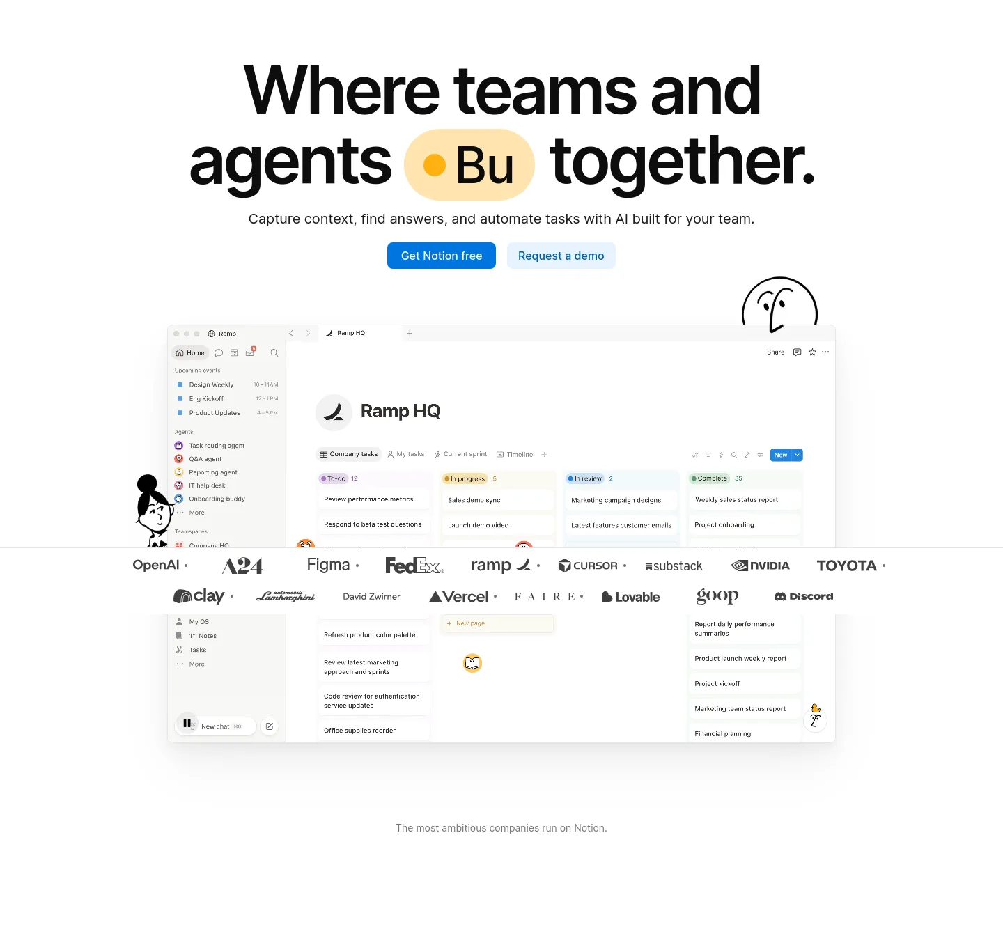 notion.com Hero section
