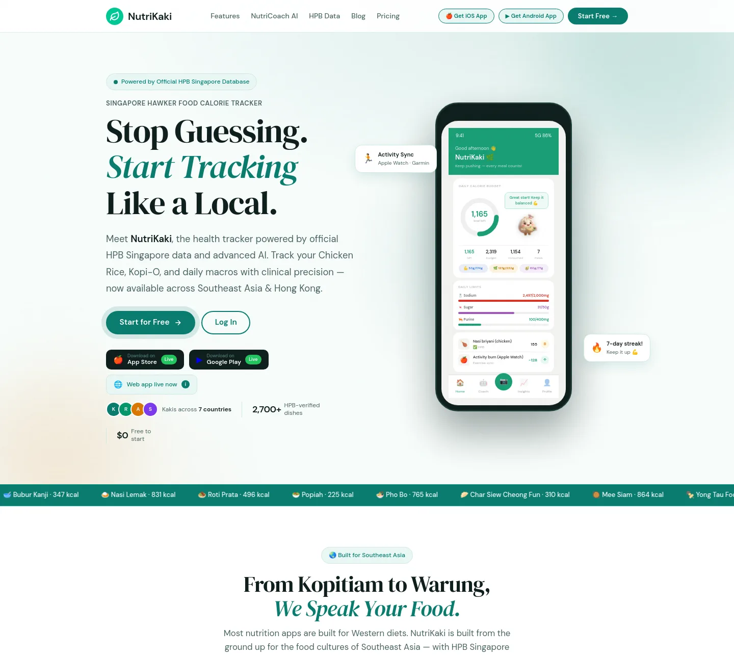 nutrikaki.com — a real Hero section