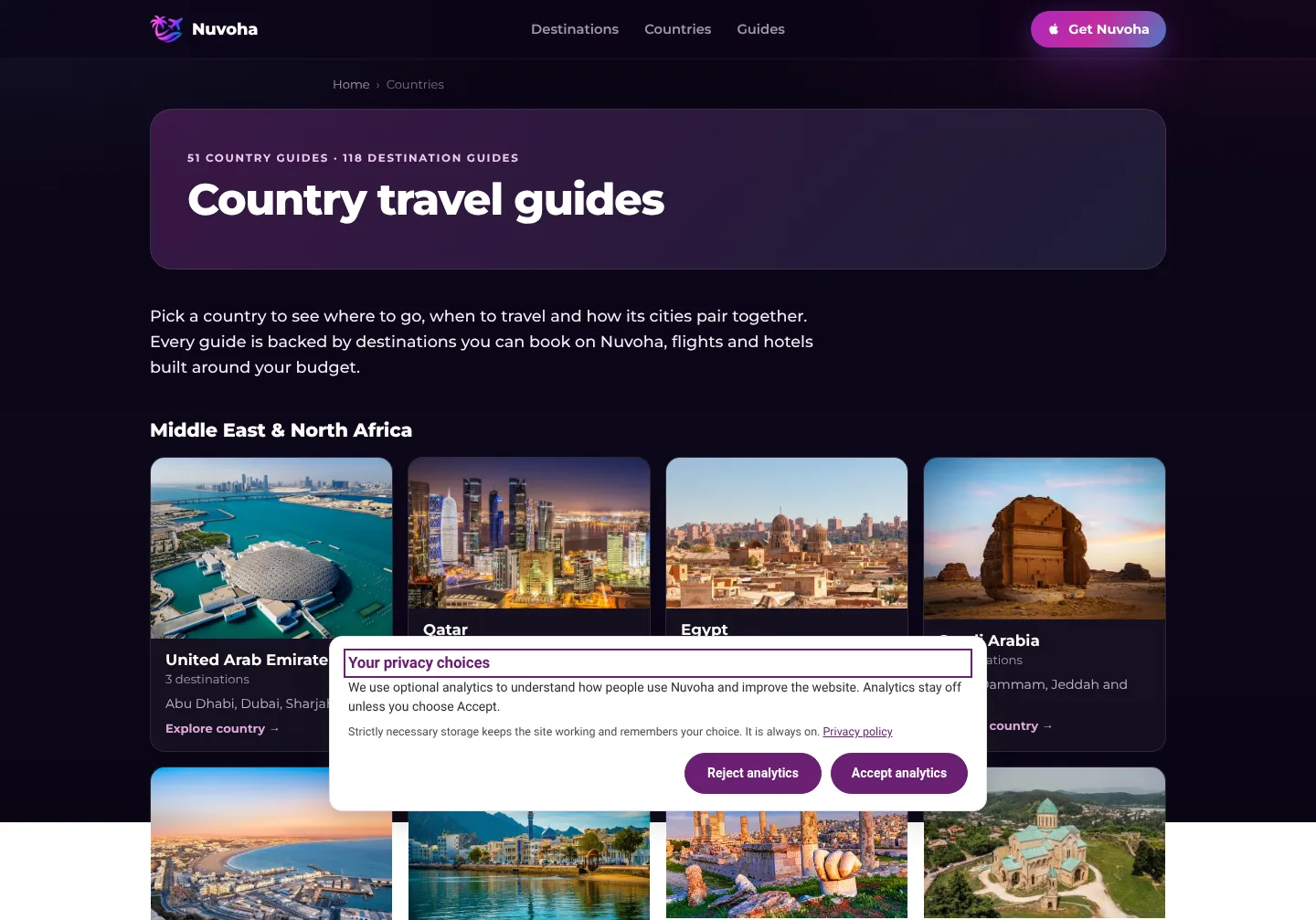 nuvoha.app — a measured funnel