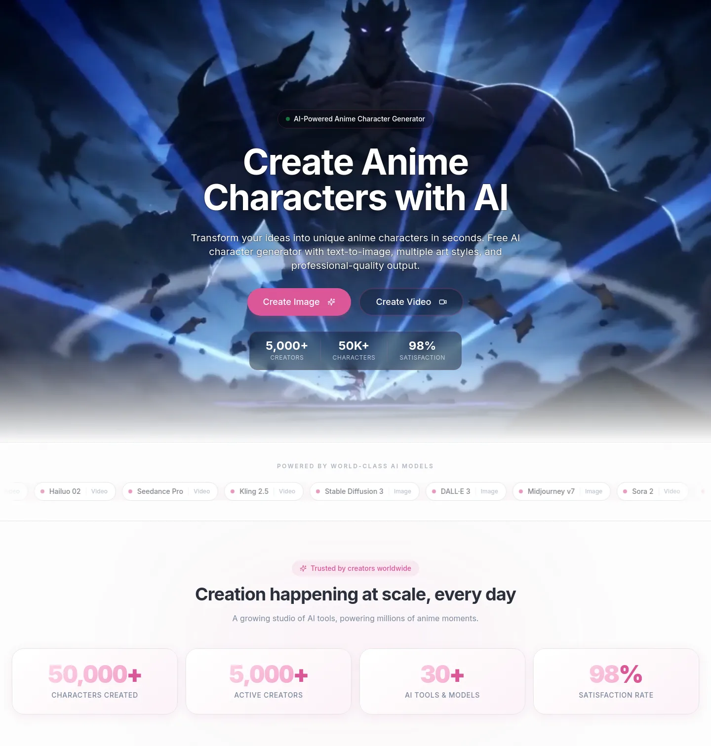 ocmaker.ai — a real Hero section