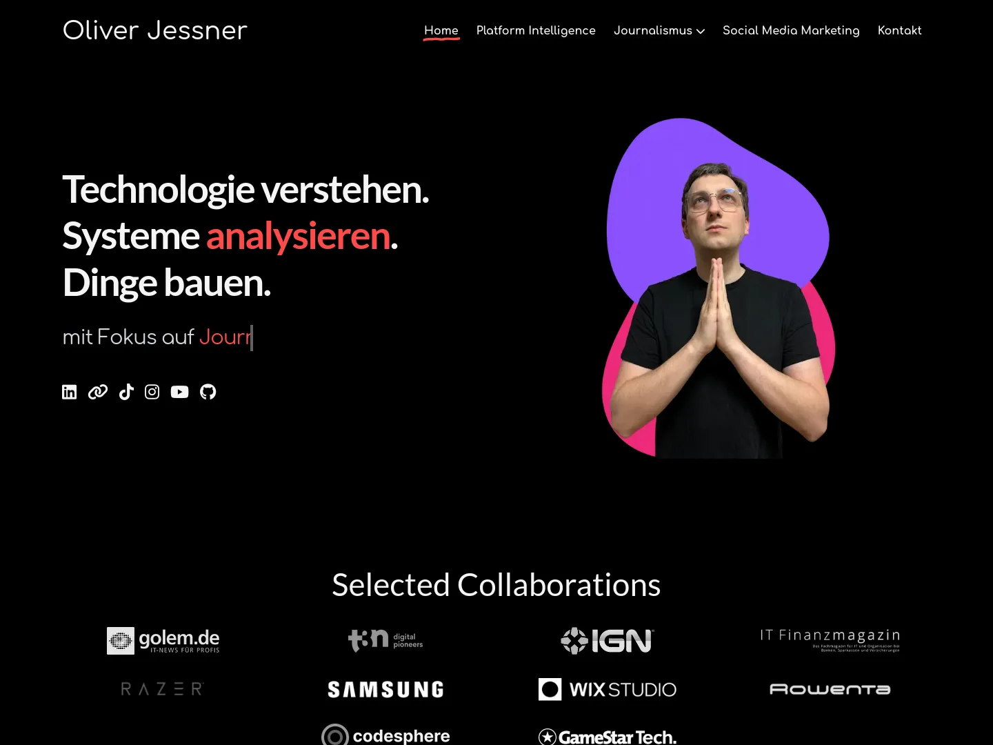 oliverjessner.at — a measured funnel