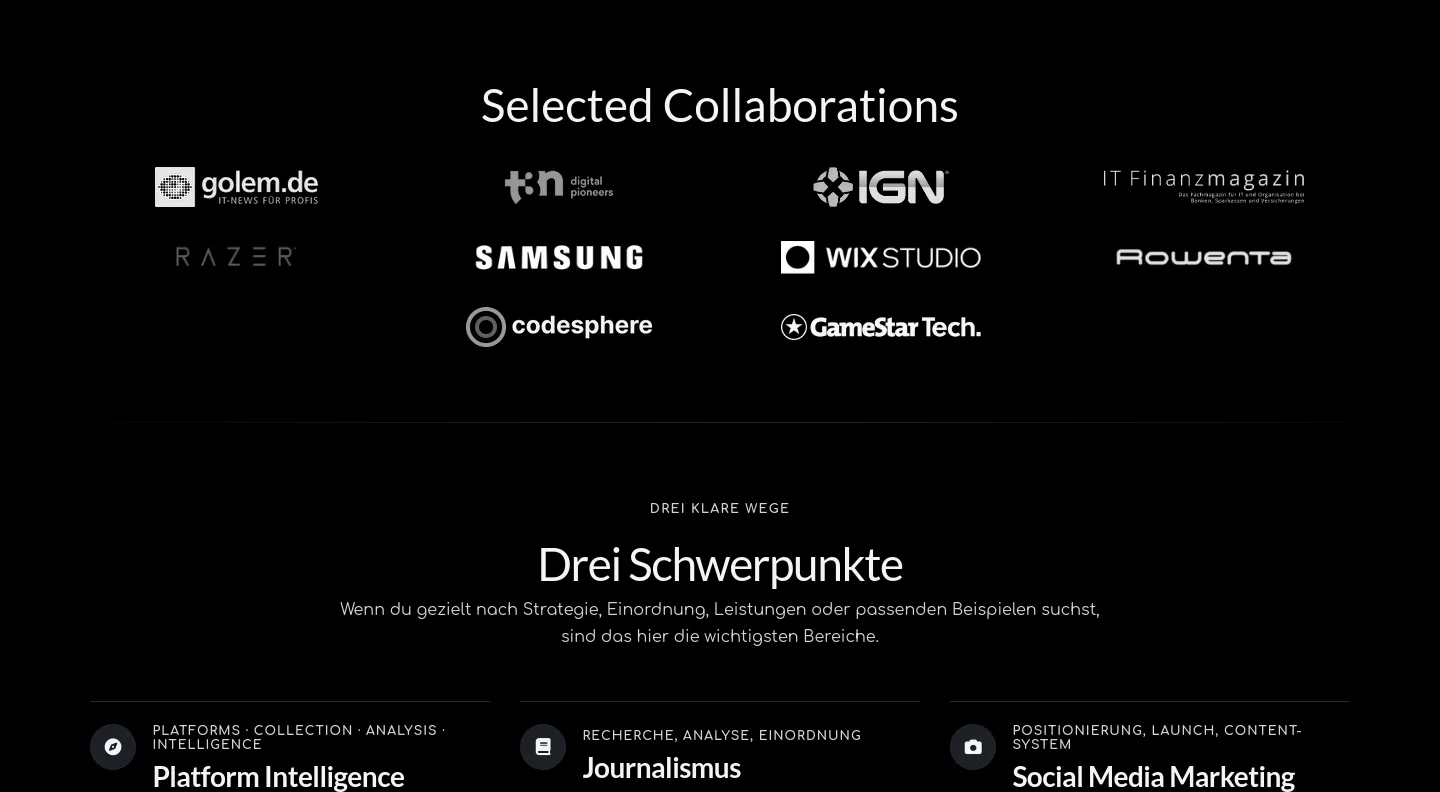 oliverjessner.at — a real Logo Wall section