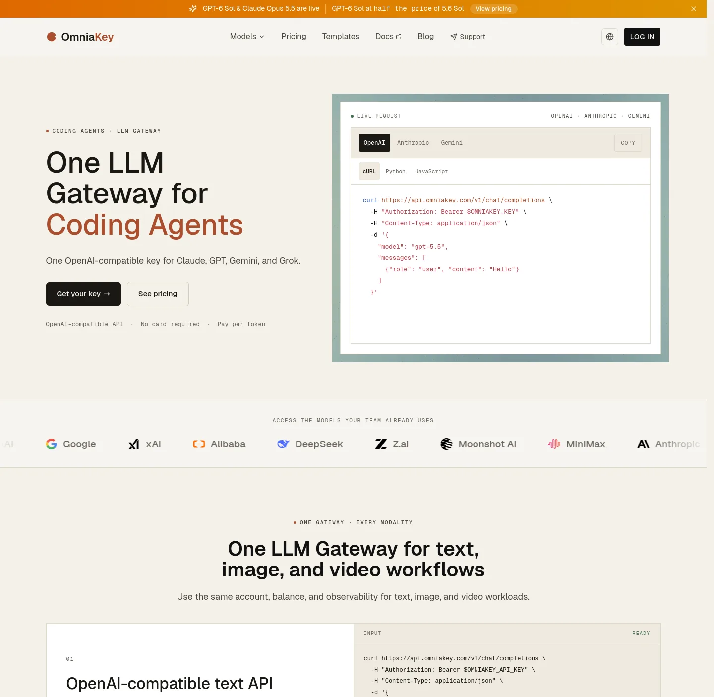omniakey.com — a measured funnel