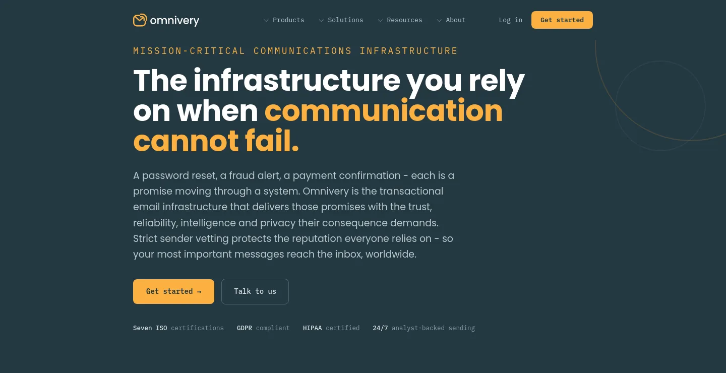 omnivery.com — a real Hero section