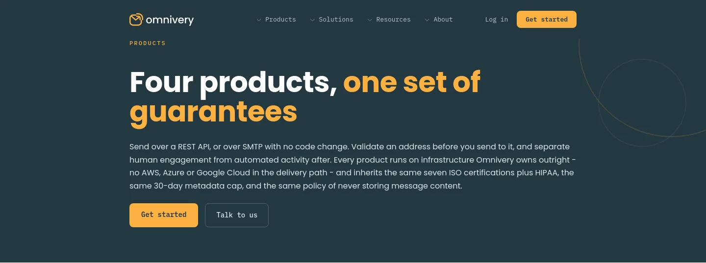 omnivery.com Hero section