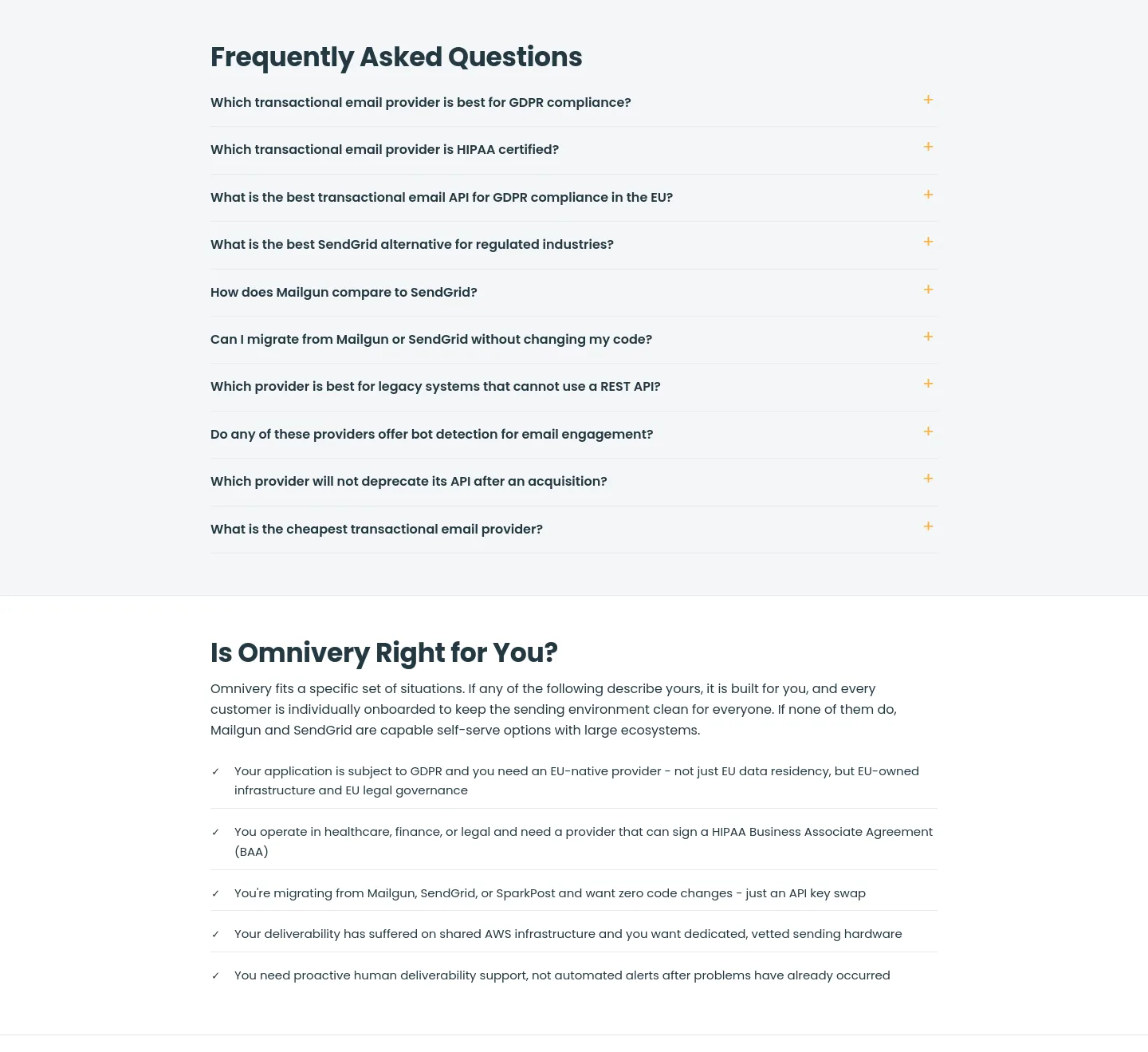omnivery.com FAQ section