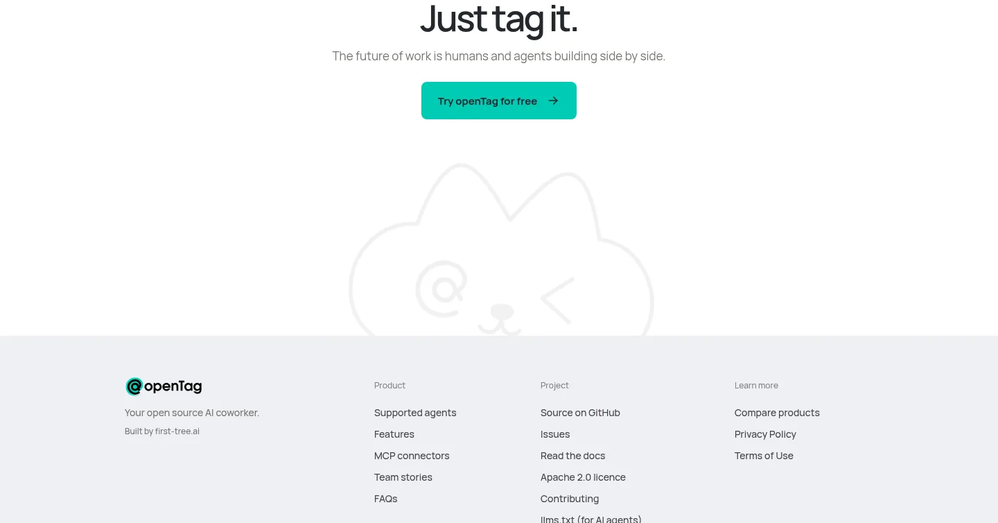 opentag.build — a real CTA section