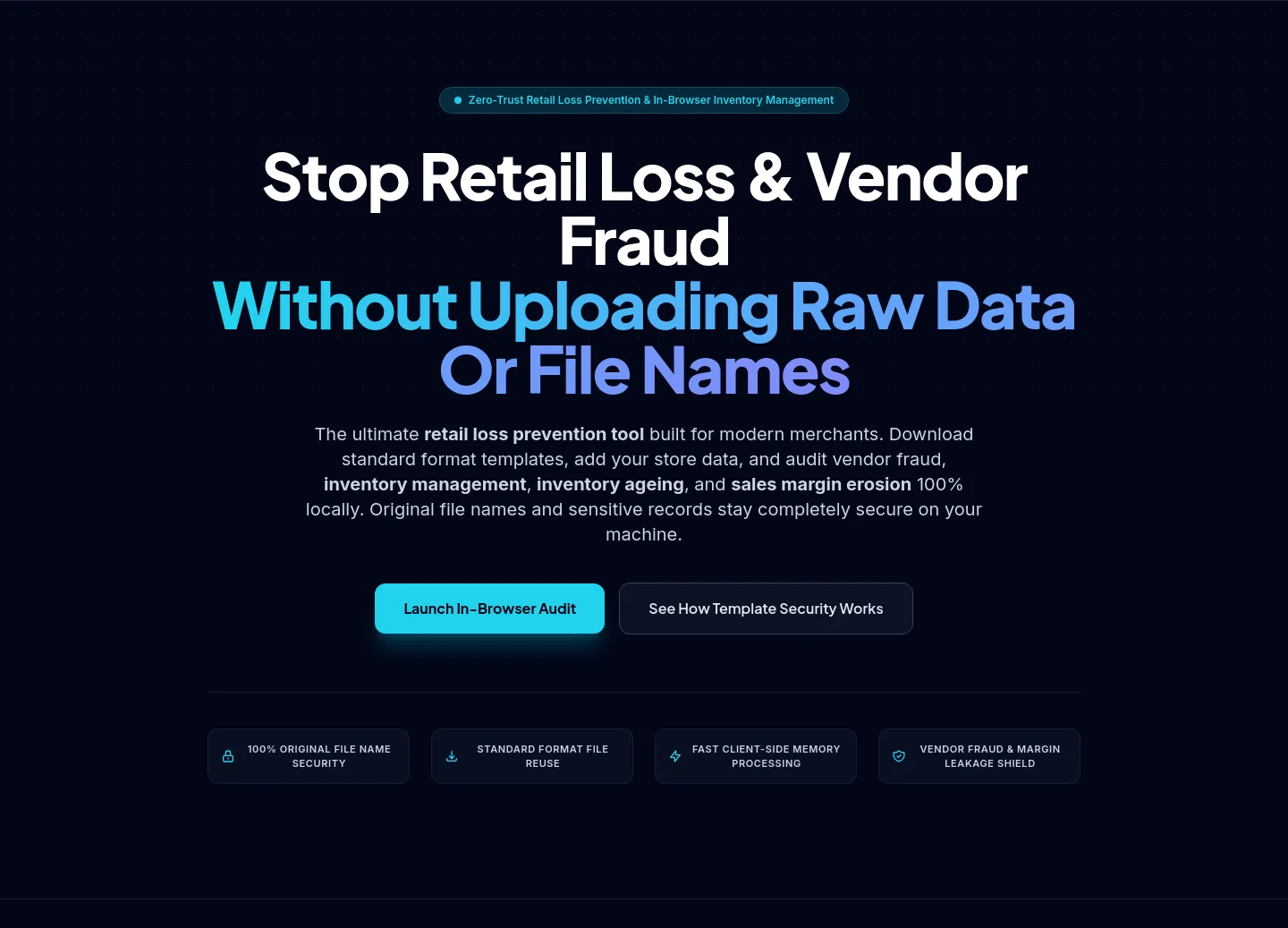 opsreveal.preventloss.org — a real Hero section