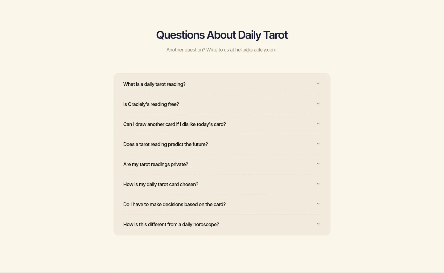 oraclely.com — FAQ