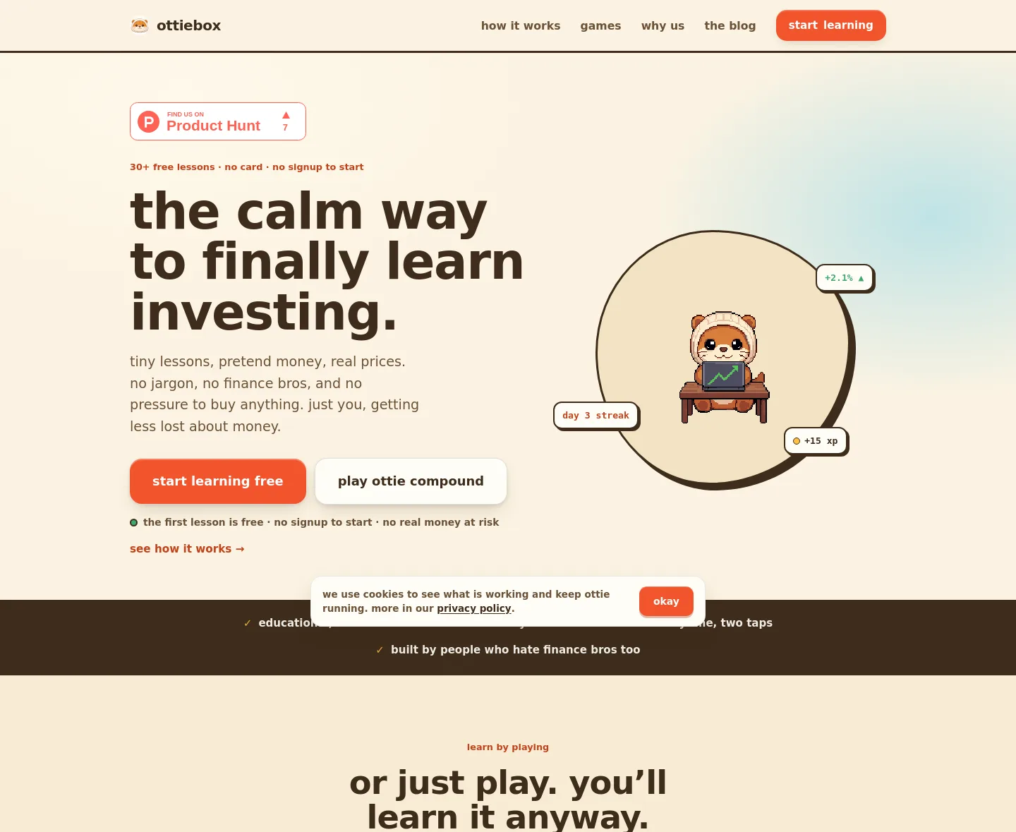 ottiebox.com — a measured funnel