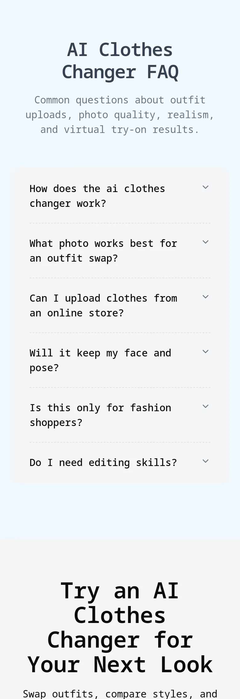 outfitswap.org FAQ section