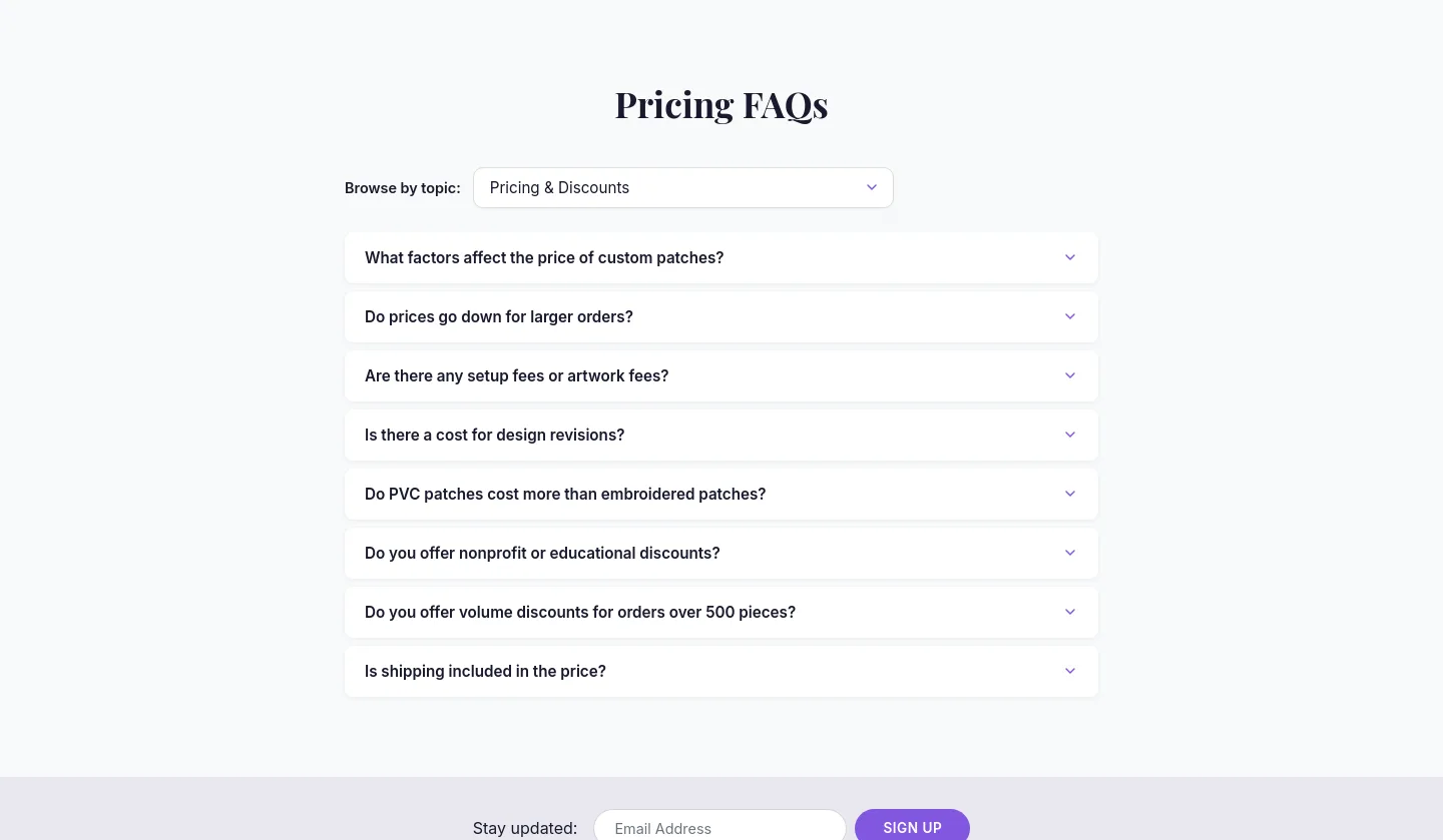 patchdesign.ai FAQ section