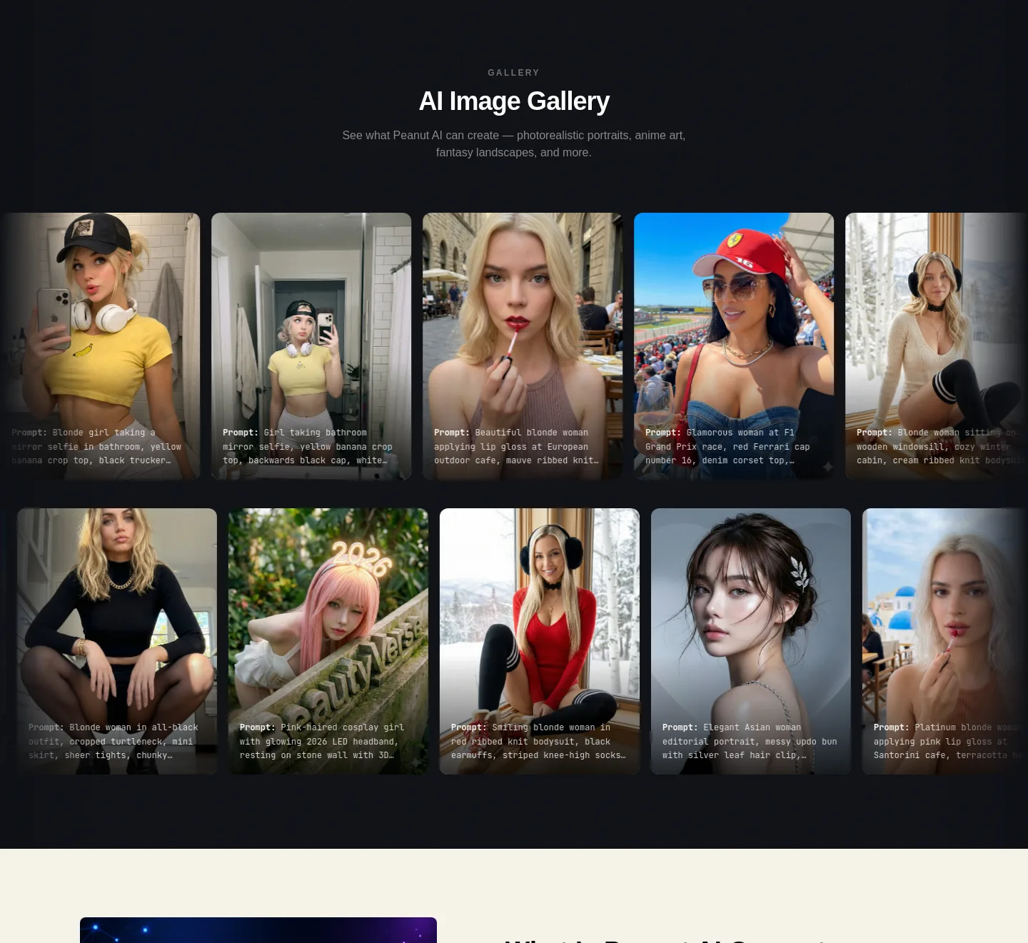 peanutai.org Features section