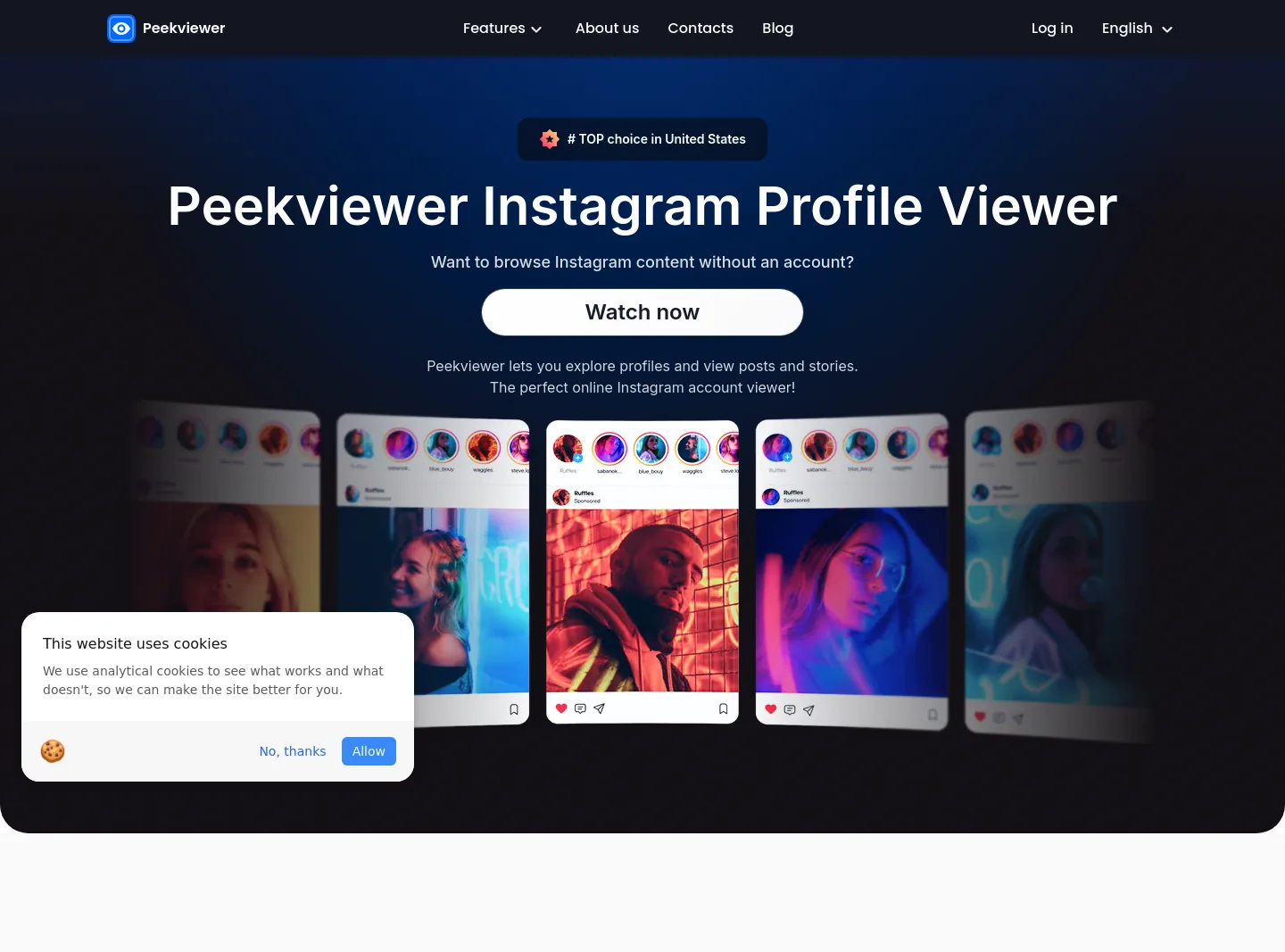 peekviewer.com — a real Hero section