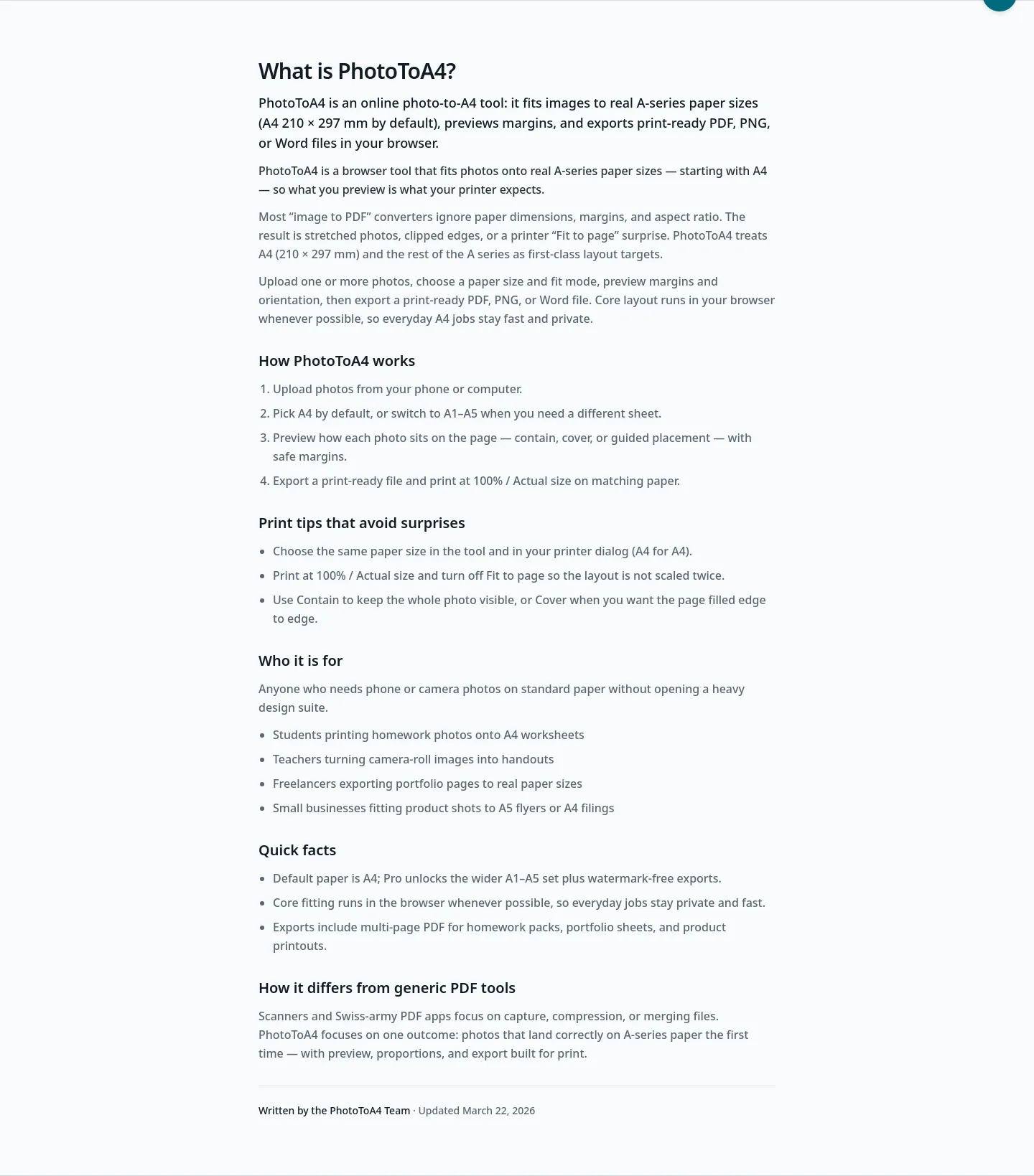 phototoa4.com Features section
