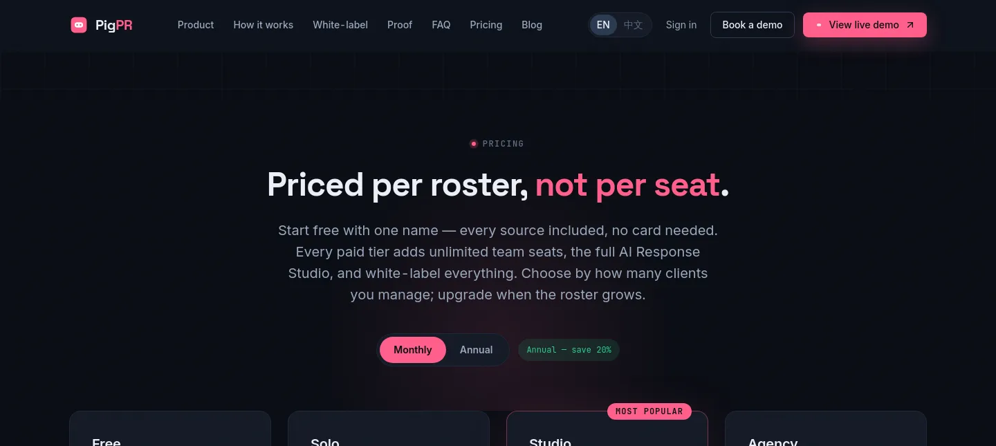 pigpr.com — a real Hero section