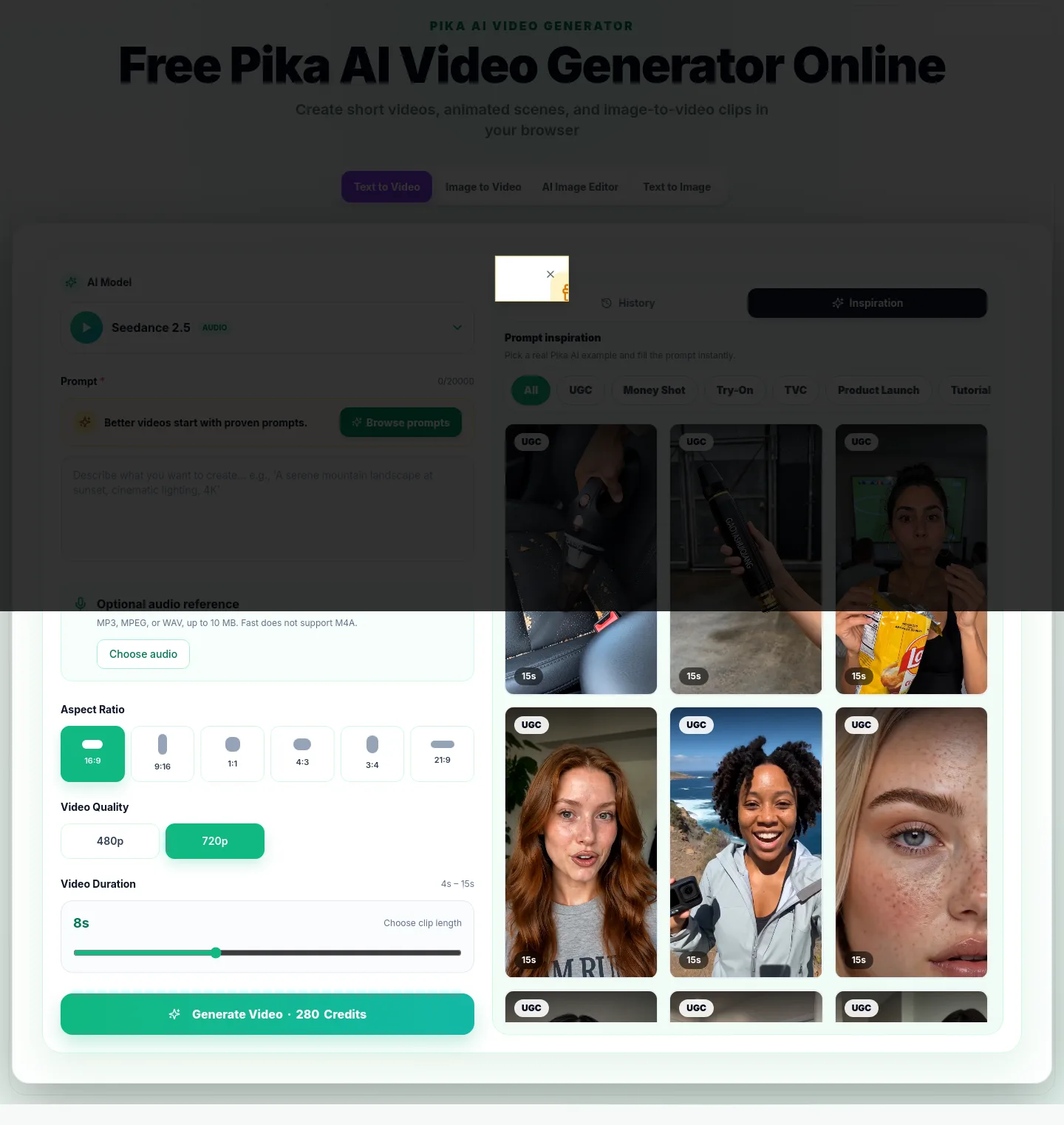 pika-ai.pro — a real Hero section