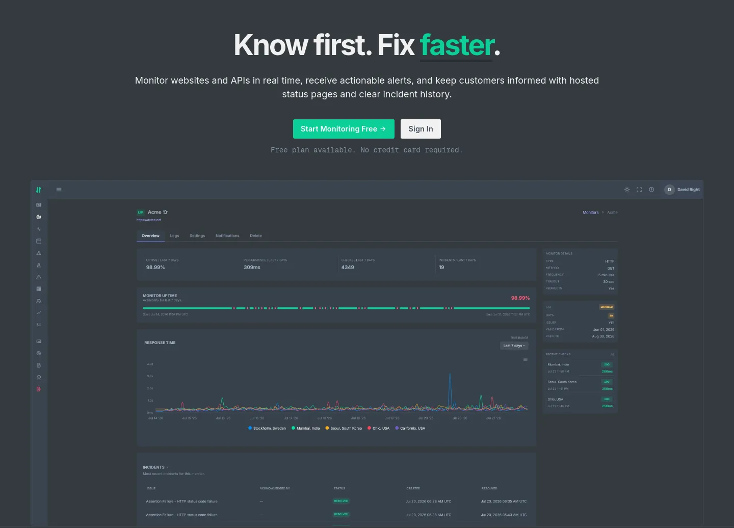 pingrelay.com — a real Hero section