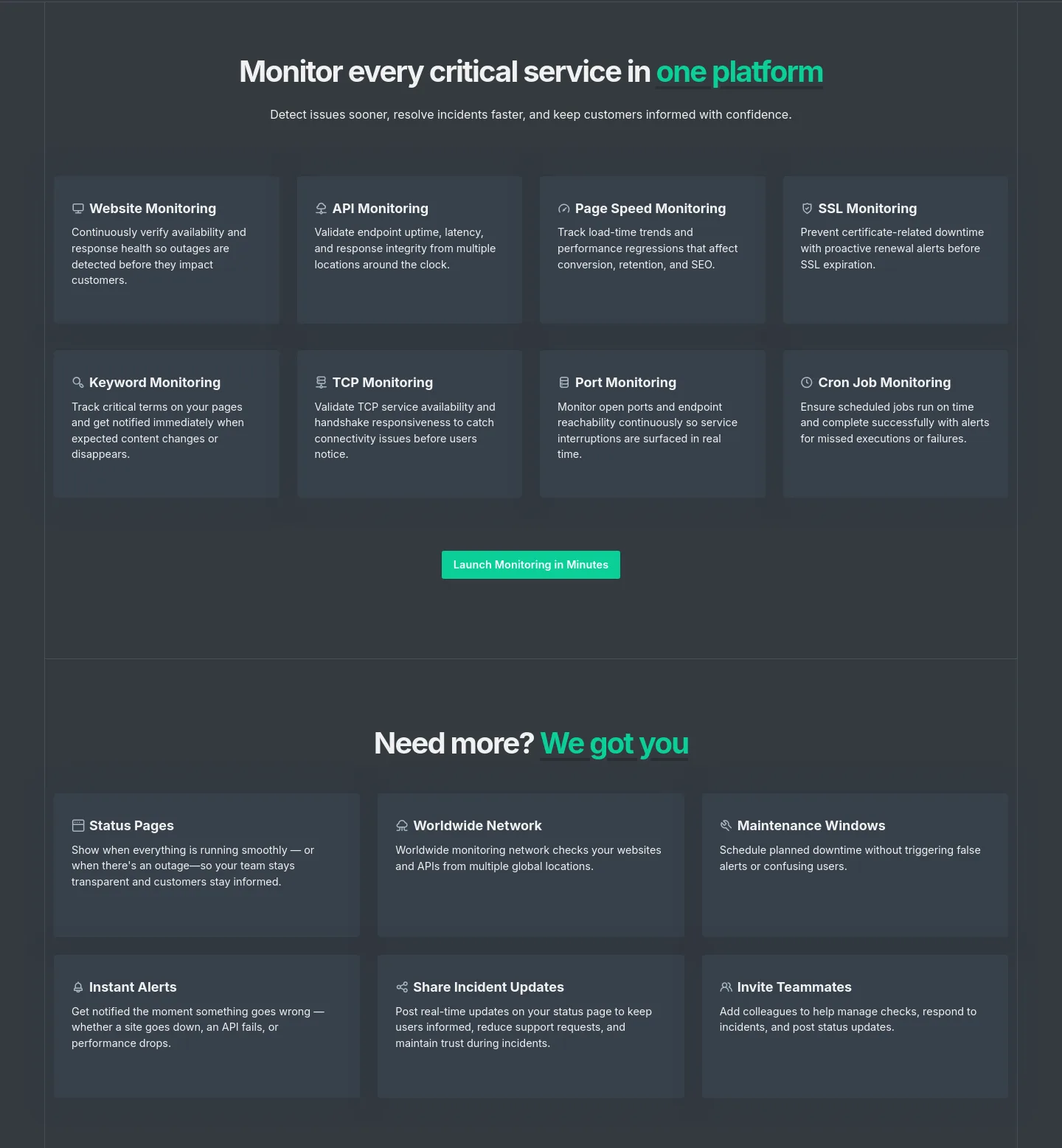 pingrelay.com Features section