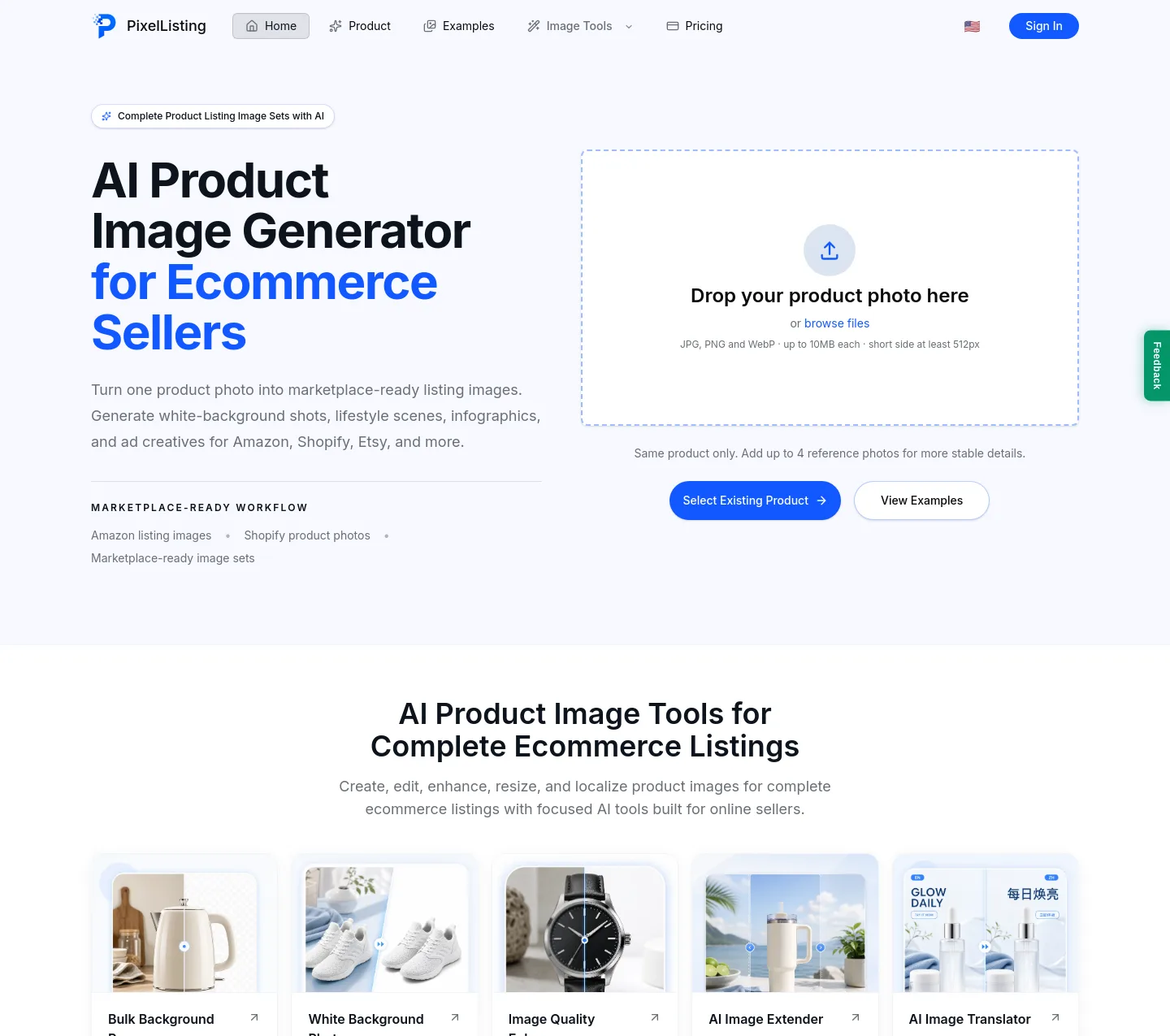 pixellisting.com — a real Hero section
