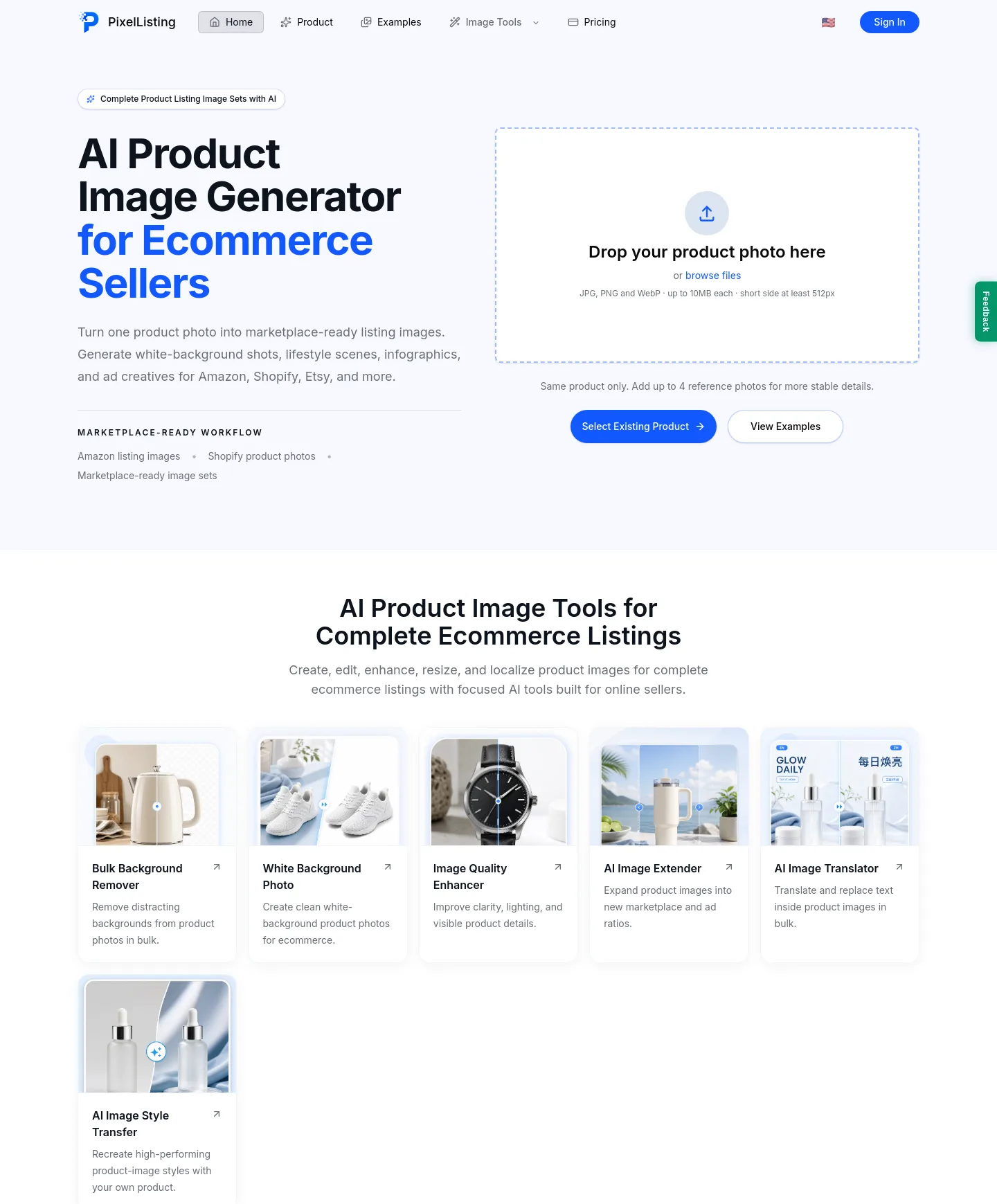 pixellisting.com — a measured funnel