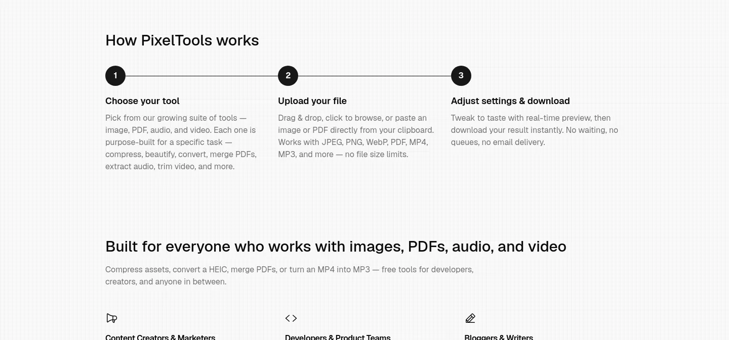 pixeltools.io — a real Logo Wall section