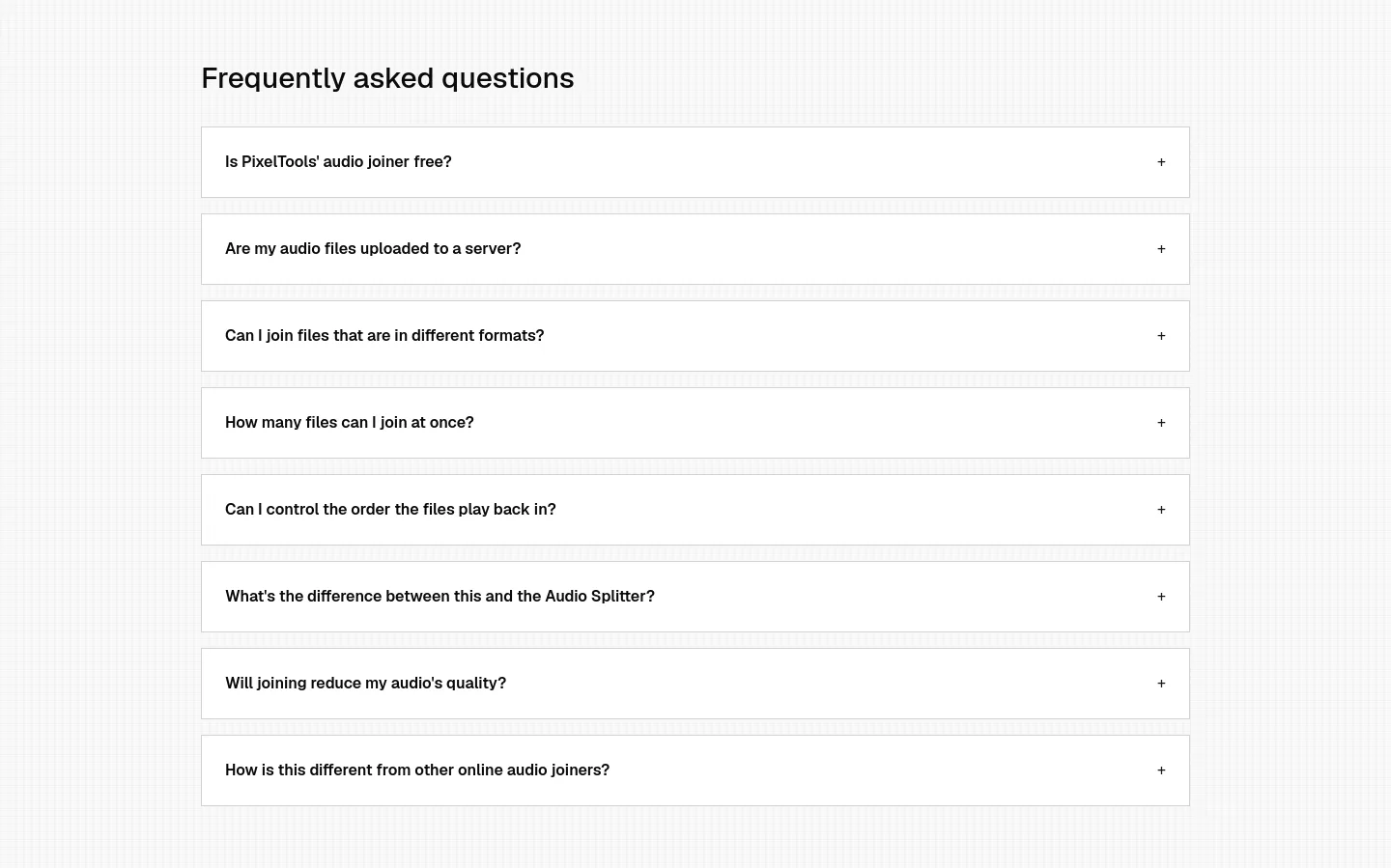 pixeltools.io FAQ section