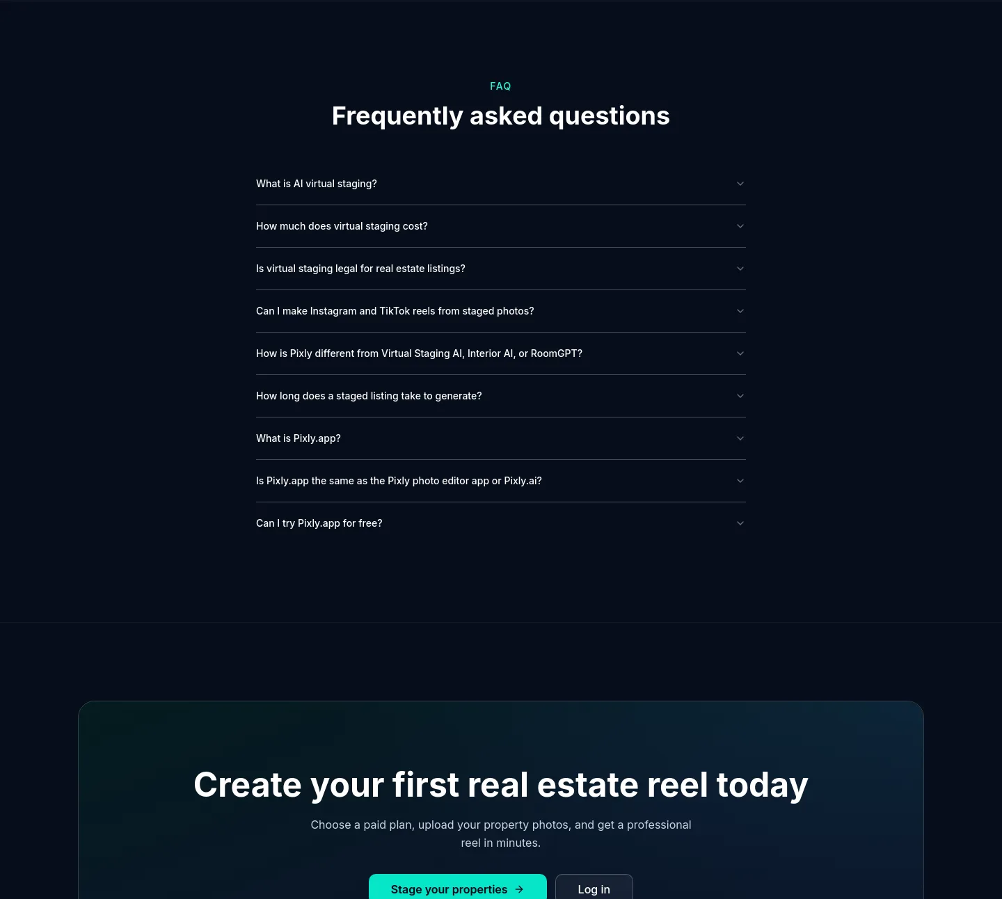 pixly.app FAQ section