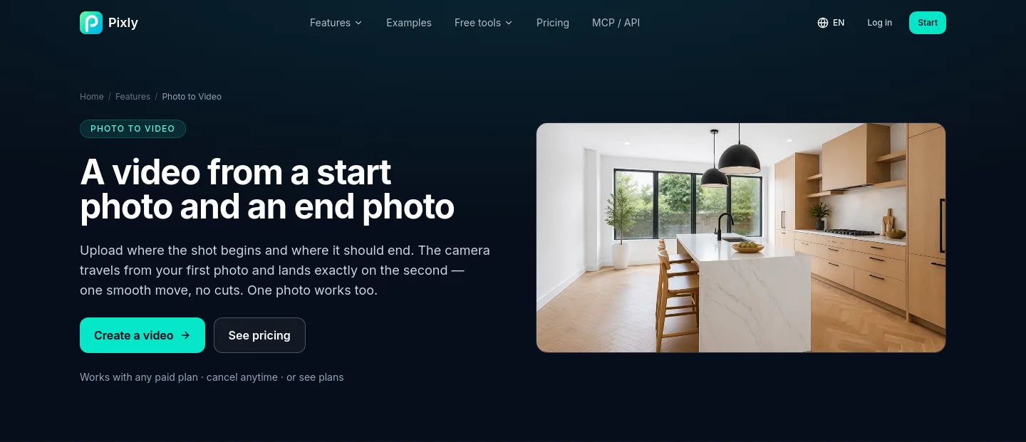 pixly.app Hero section