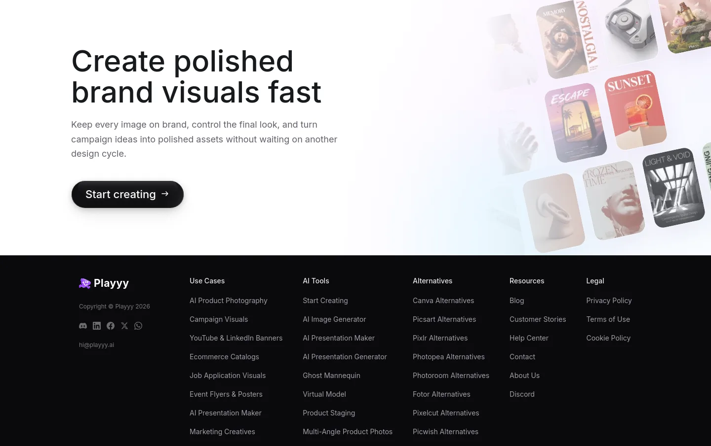 playyy.ai Features section