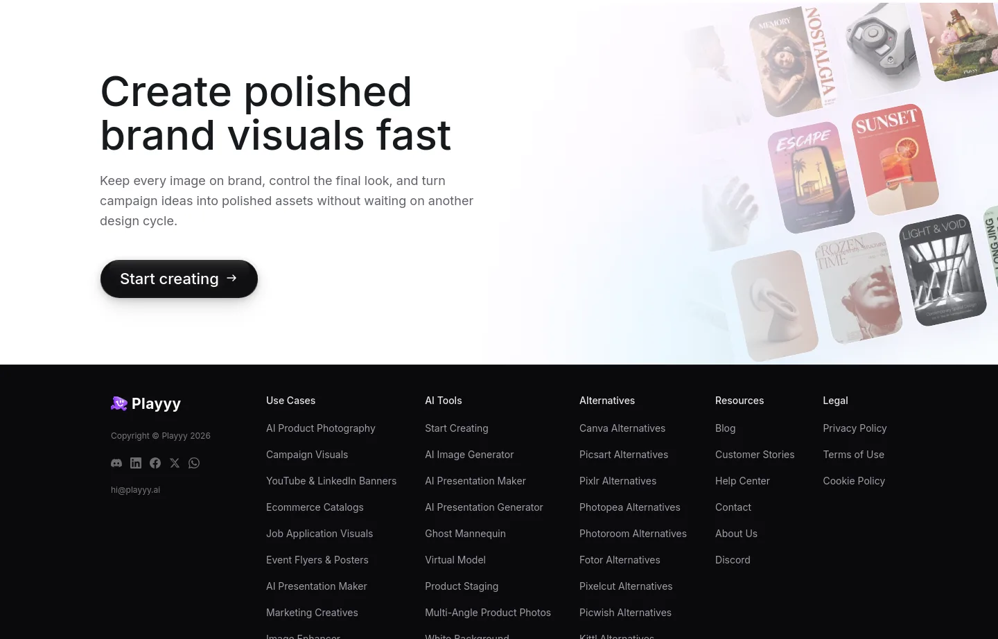 playyy.ai Features section