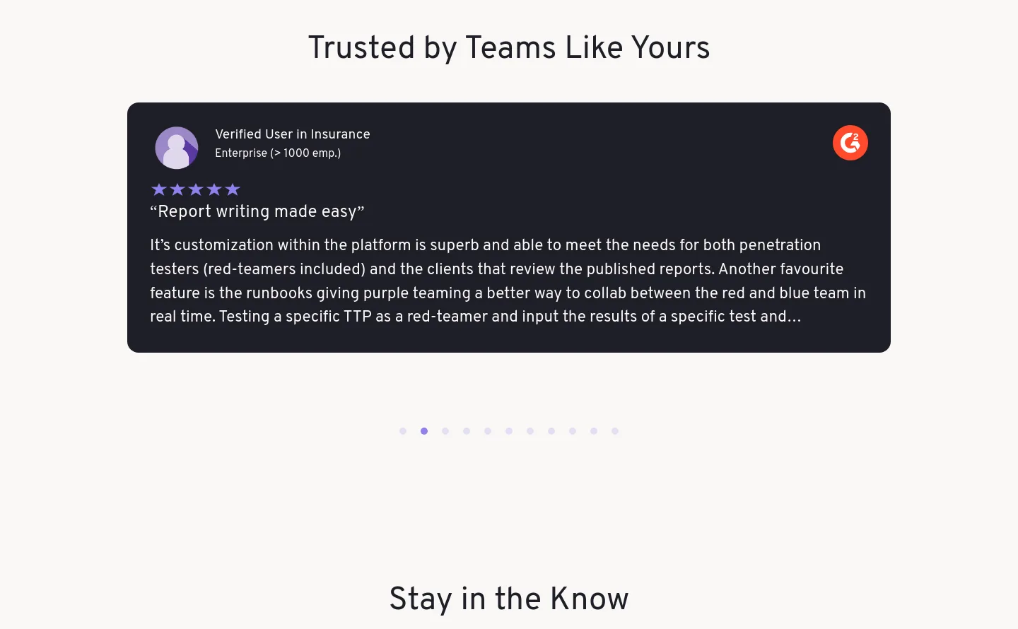 plextrac.com — a real Logo Wall section