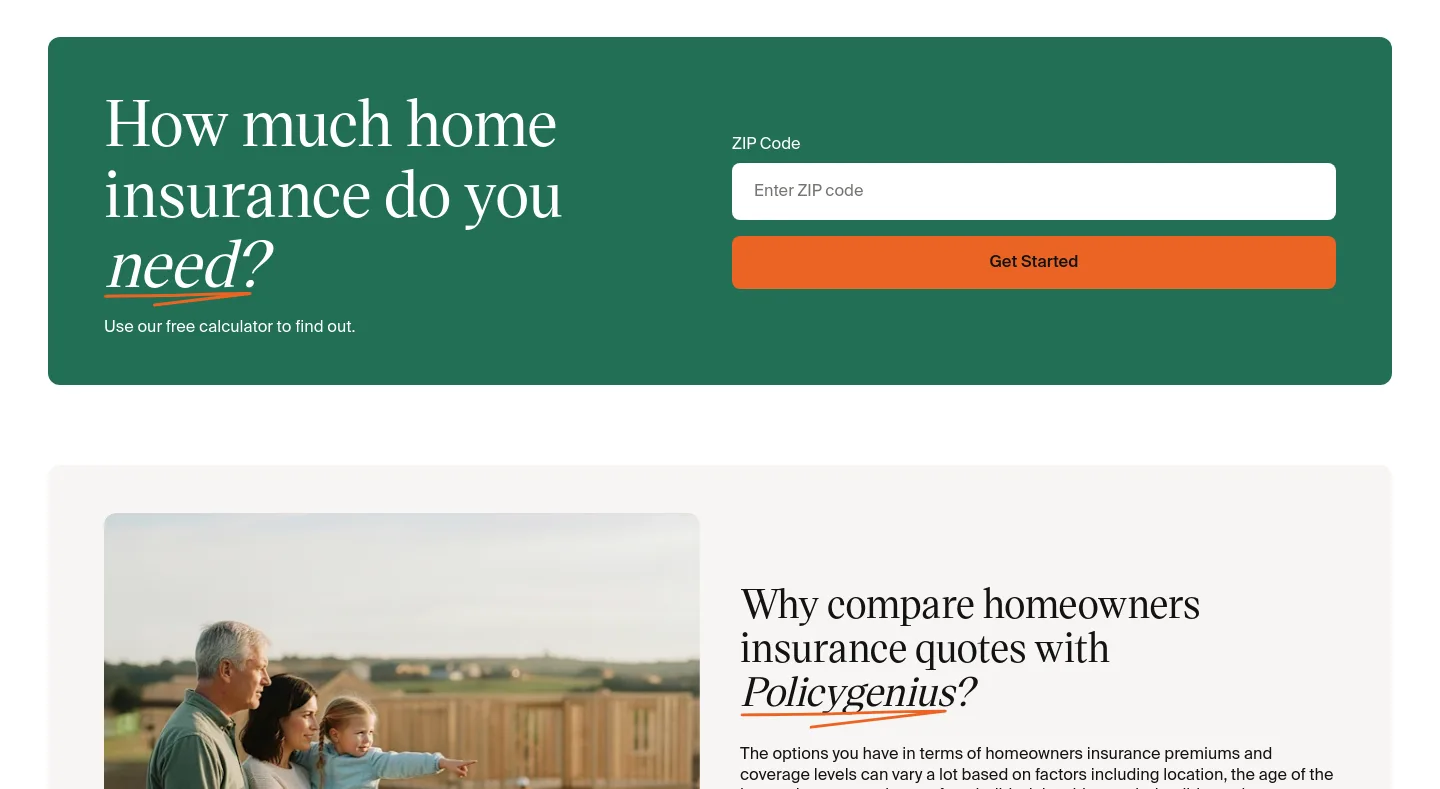 policygenius.com CTA section